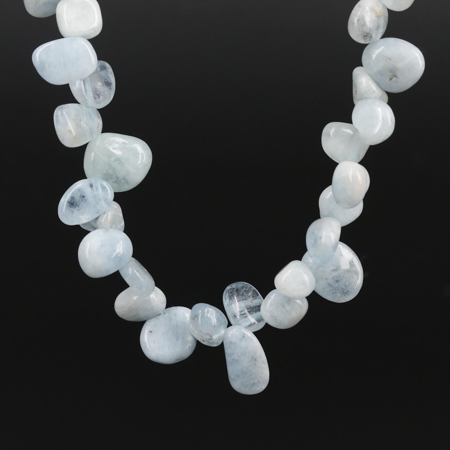 Tumbled Aquamarine Necklace