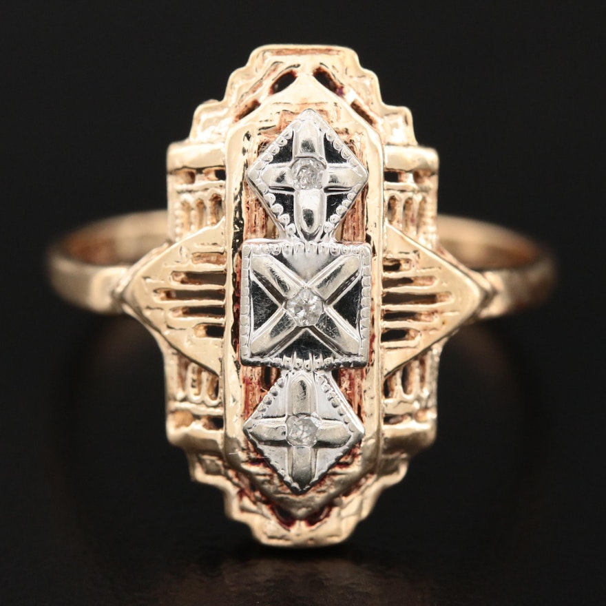 Vintage Starcraft 10K Gold Diamond Ring