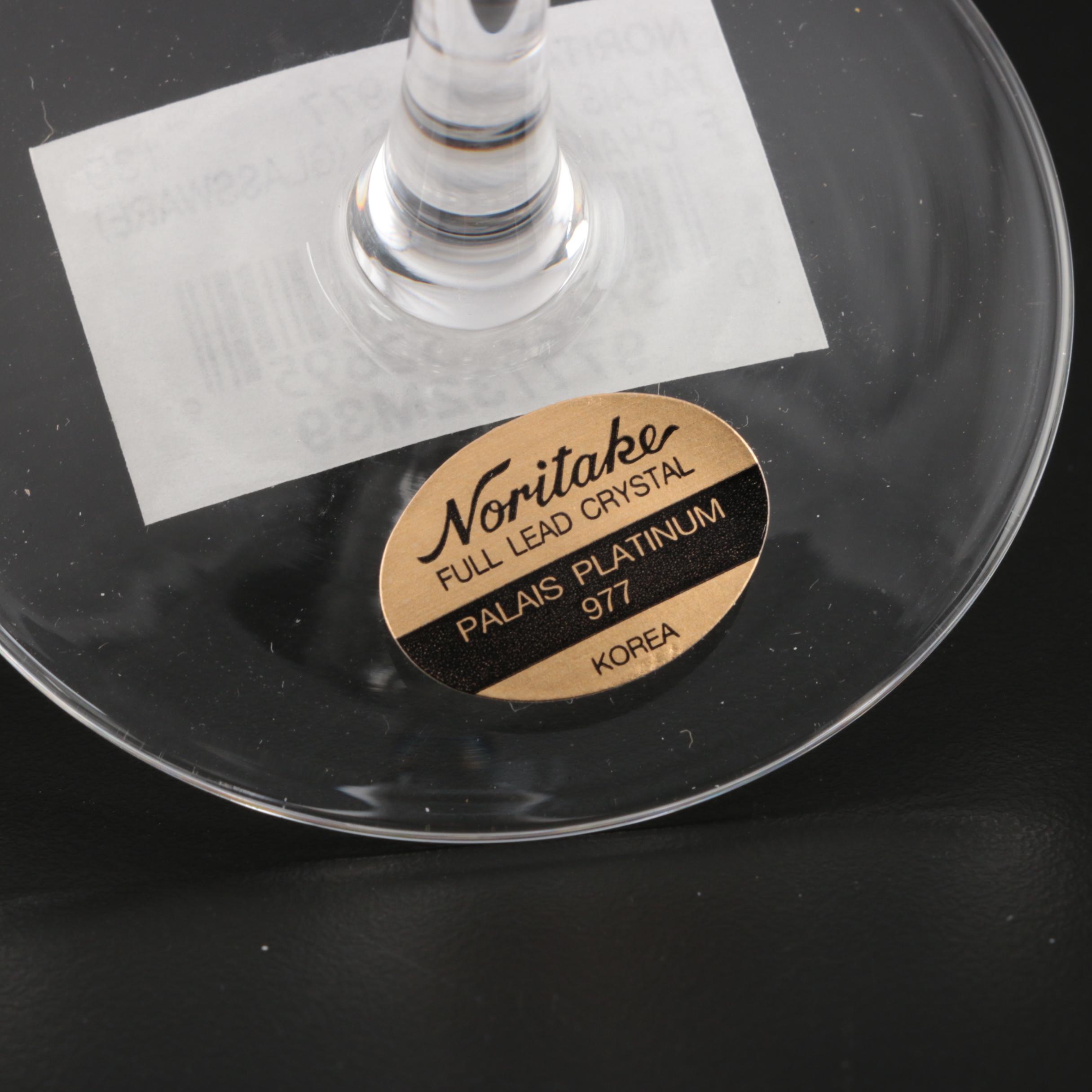 Noritake "Palais Platinum" Crystal Stemware