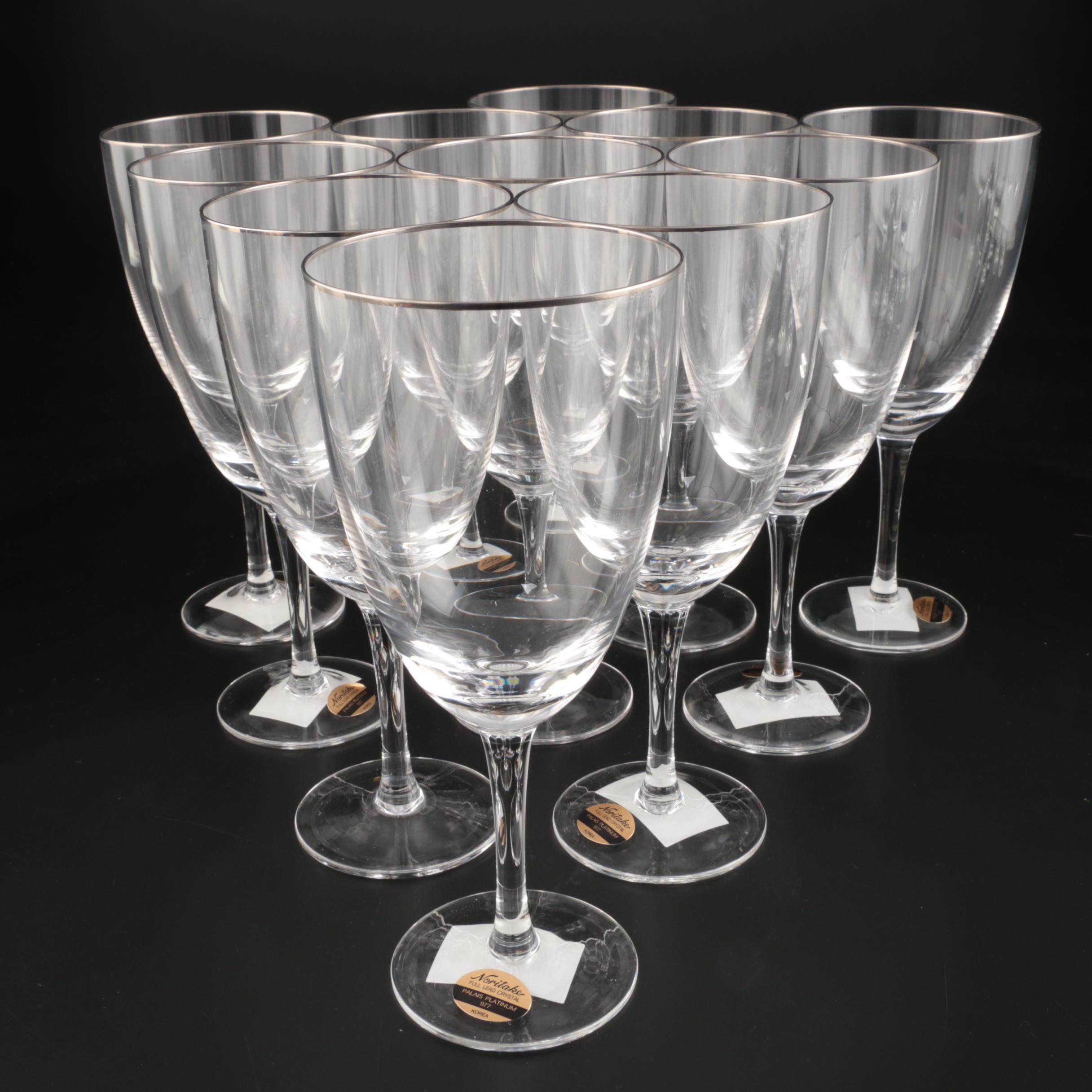 Noritake "Palais Platinum" Crystal Stemware