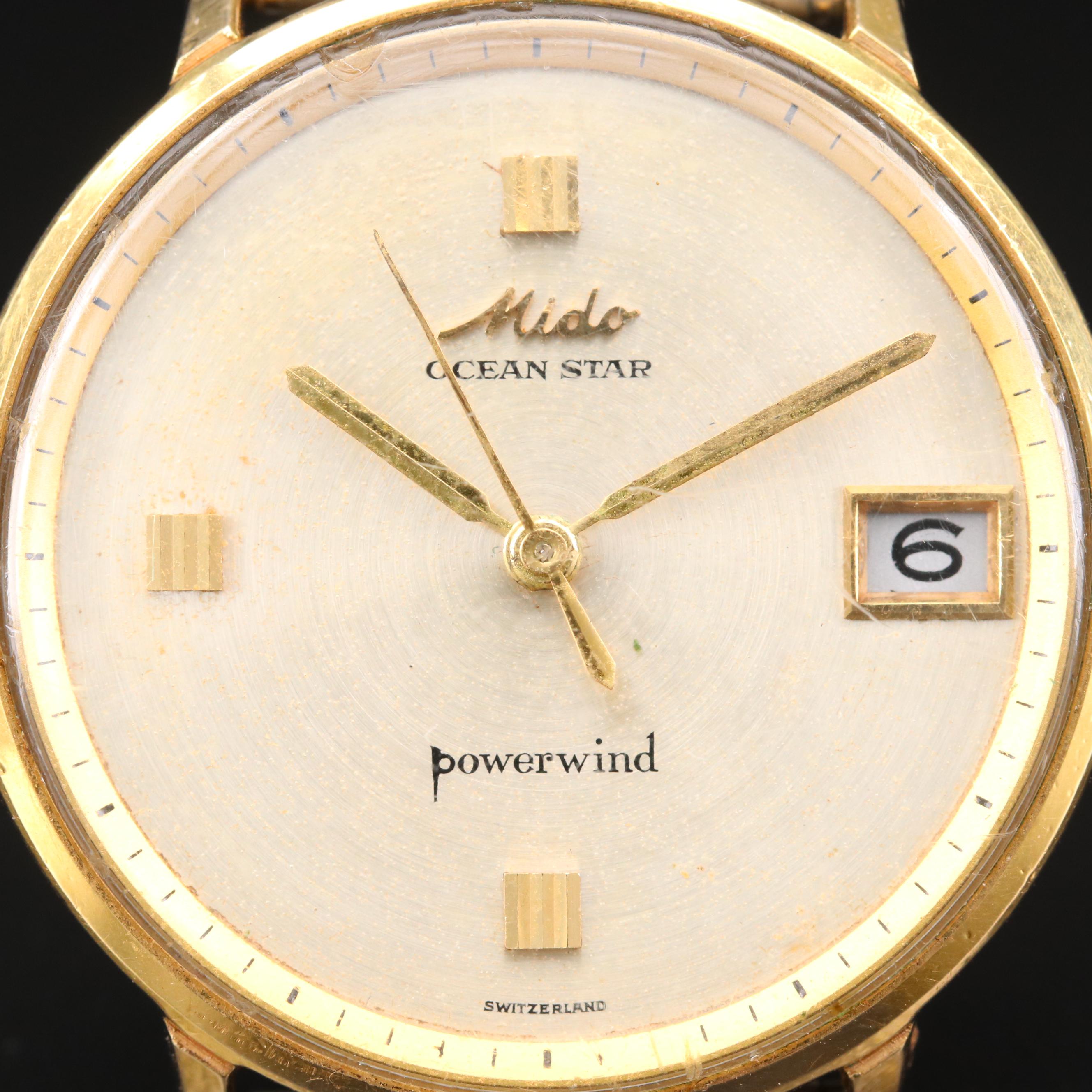 Swiss Mido Ocean Star Powerwind Automatic Watch With Date