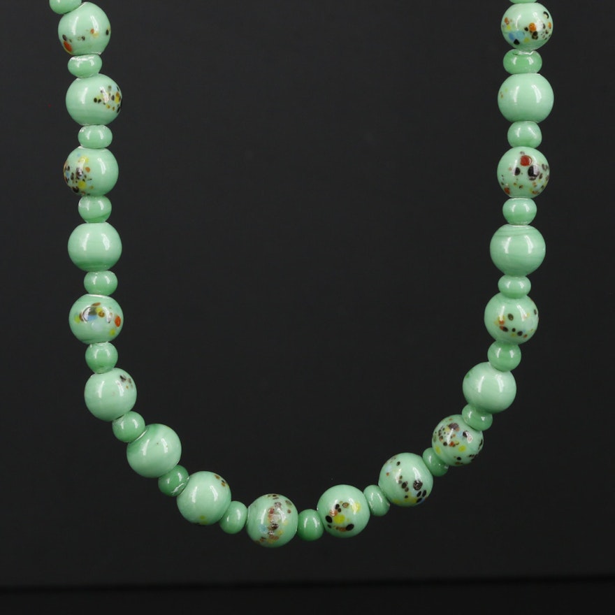 Lampwork Glass Bead Necklace