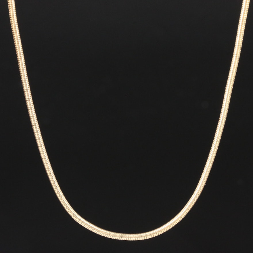 14K Gold Snake Chain Necklace