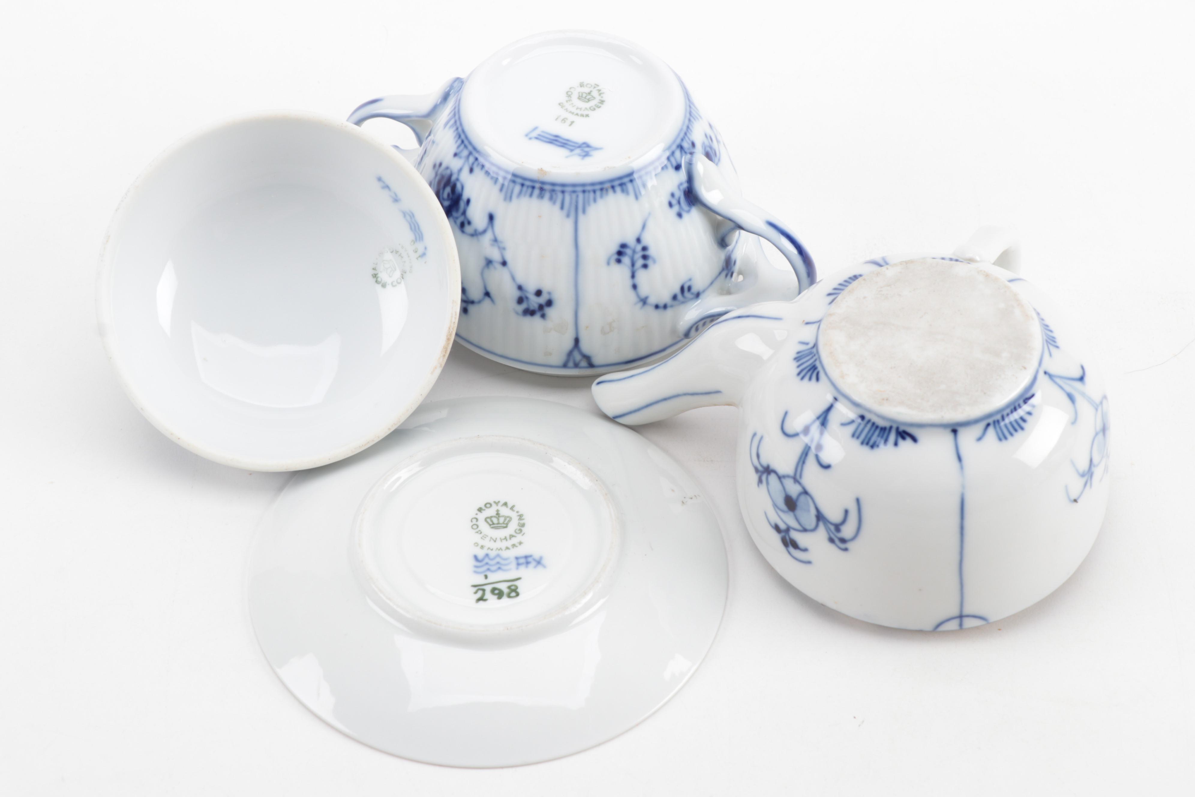 Royal Copenhagen "Blue Fluted Half Lace" Porcelain Dinnerware