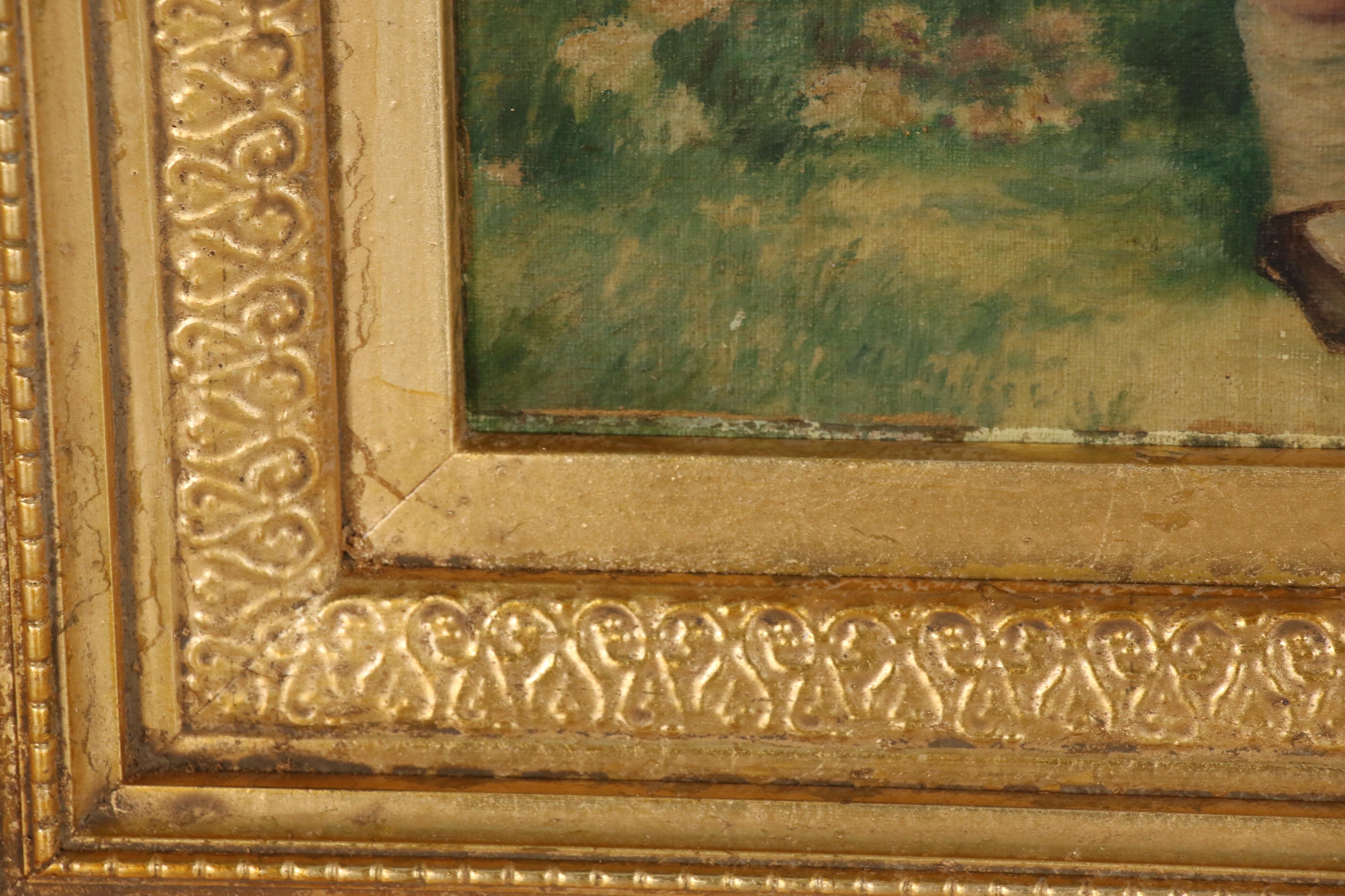 Oil Painting After Annie Benson Müller "Unexpected Visitor"