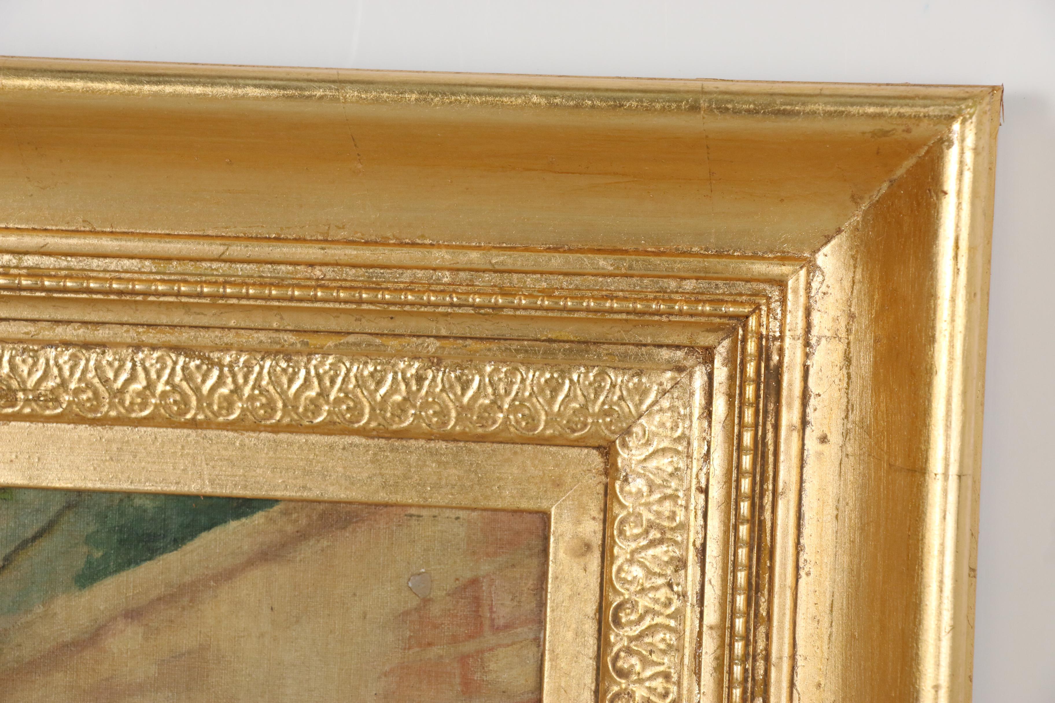 Oil Painting After Annie Benson Müller "Unexpected Visitor"