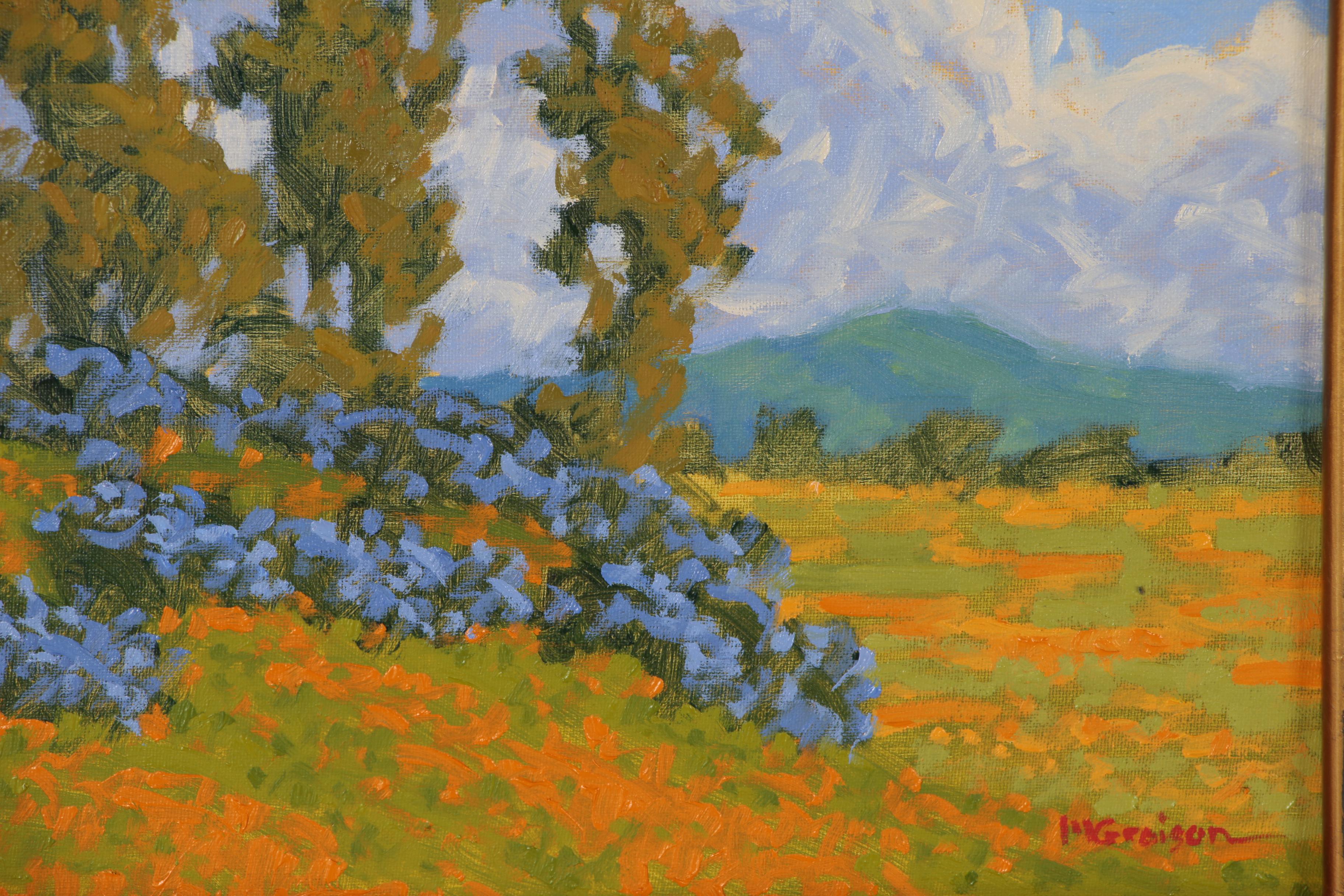 Marc A. Graison California Impressionist Oil Painting "Hillside Bloom"