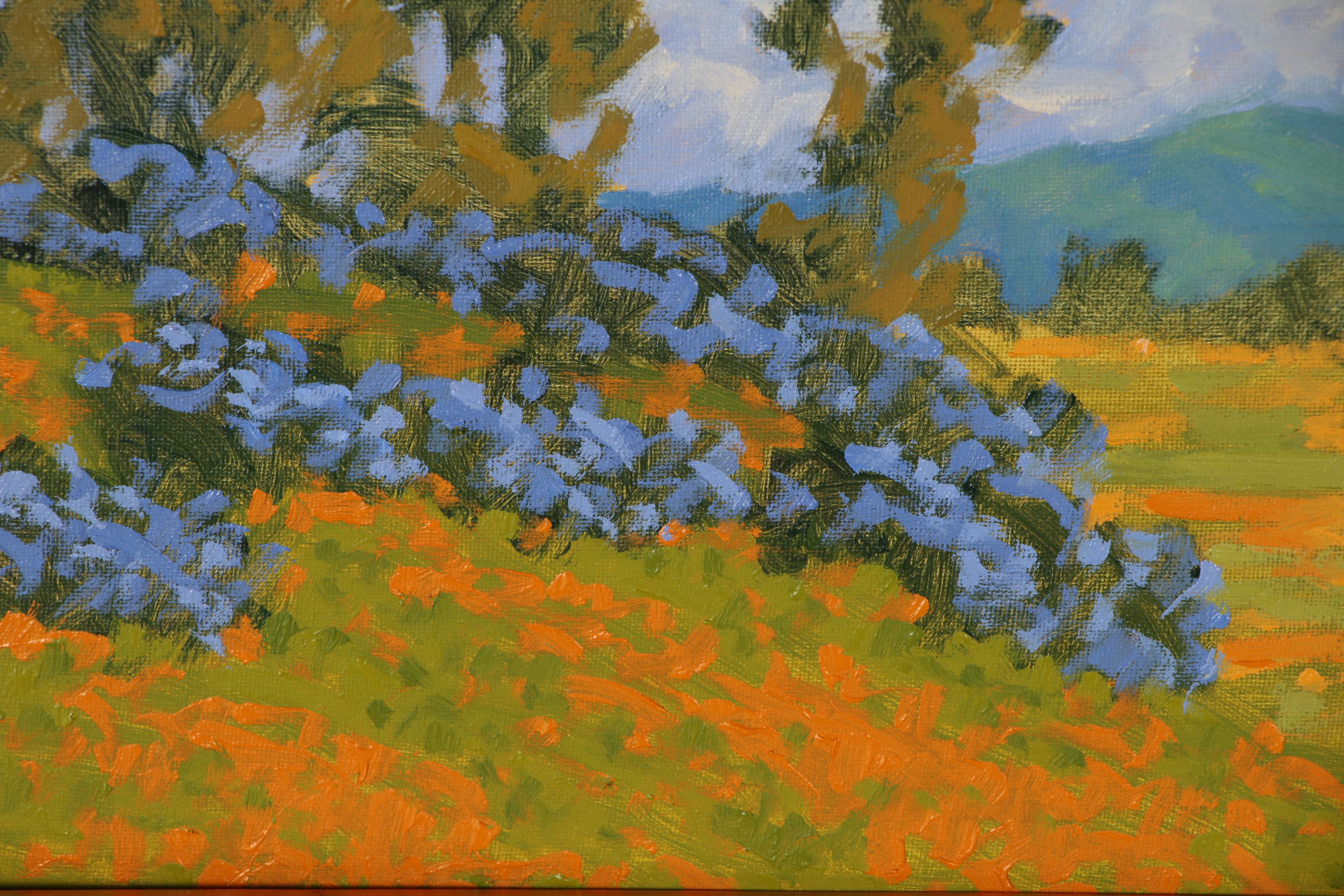 Marc A. Graison California Impressionist Oil Painting "Hillside Bloom"