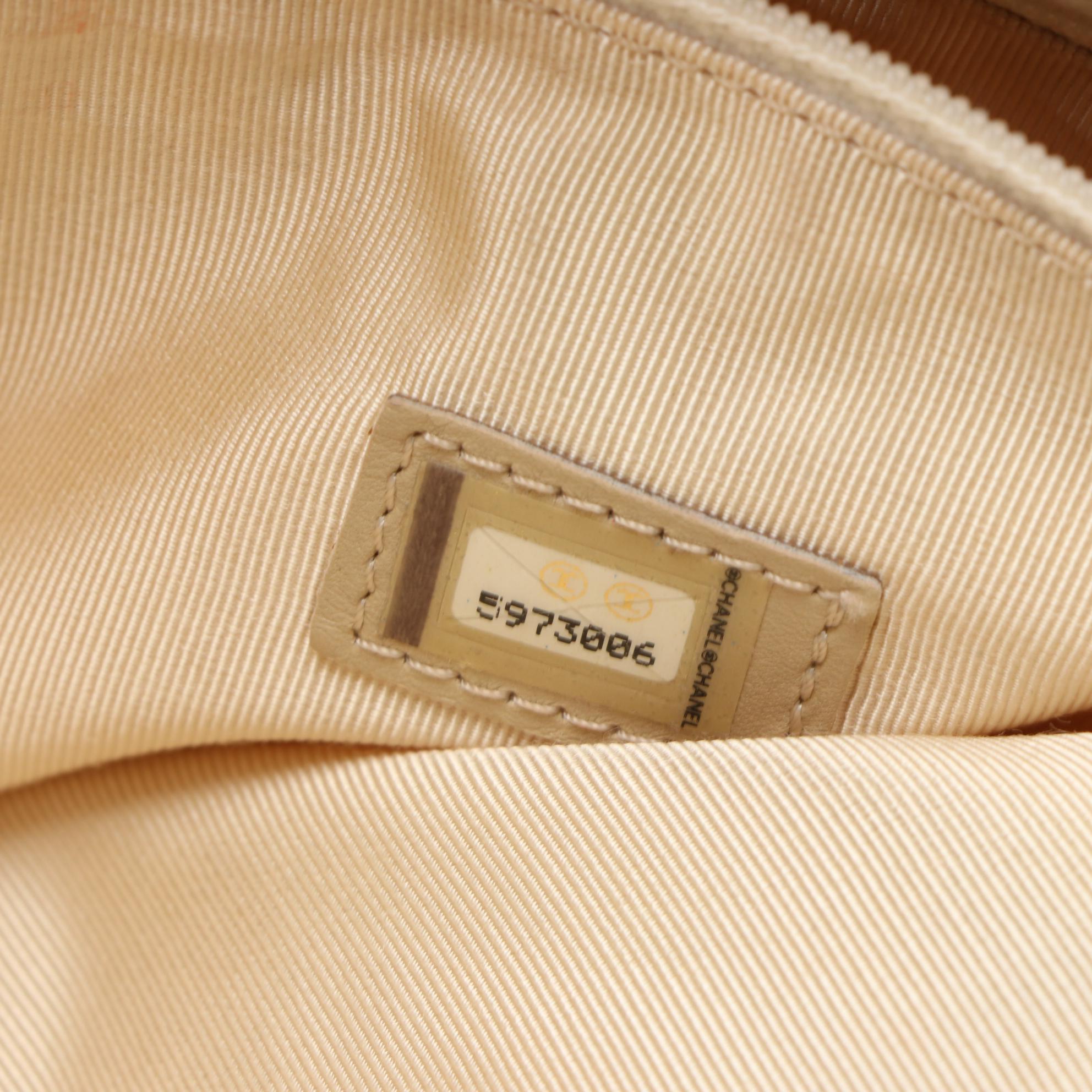 Chanel Turnlock Tote in Ivory Quilted Caviar Leather