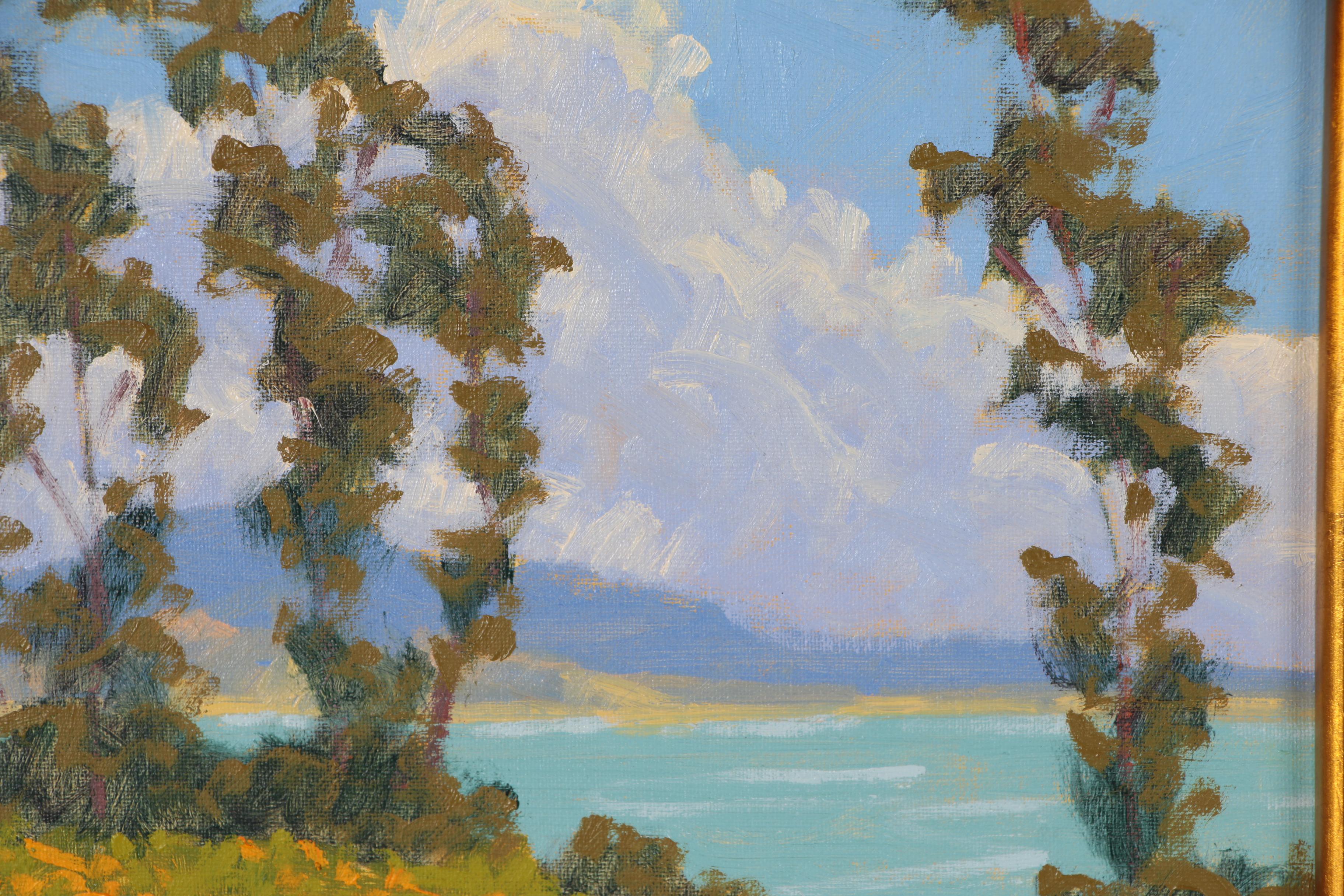 Marc A. Graison California Impressionist Oil Painting "Path by the Sea"