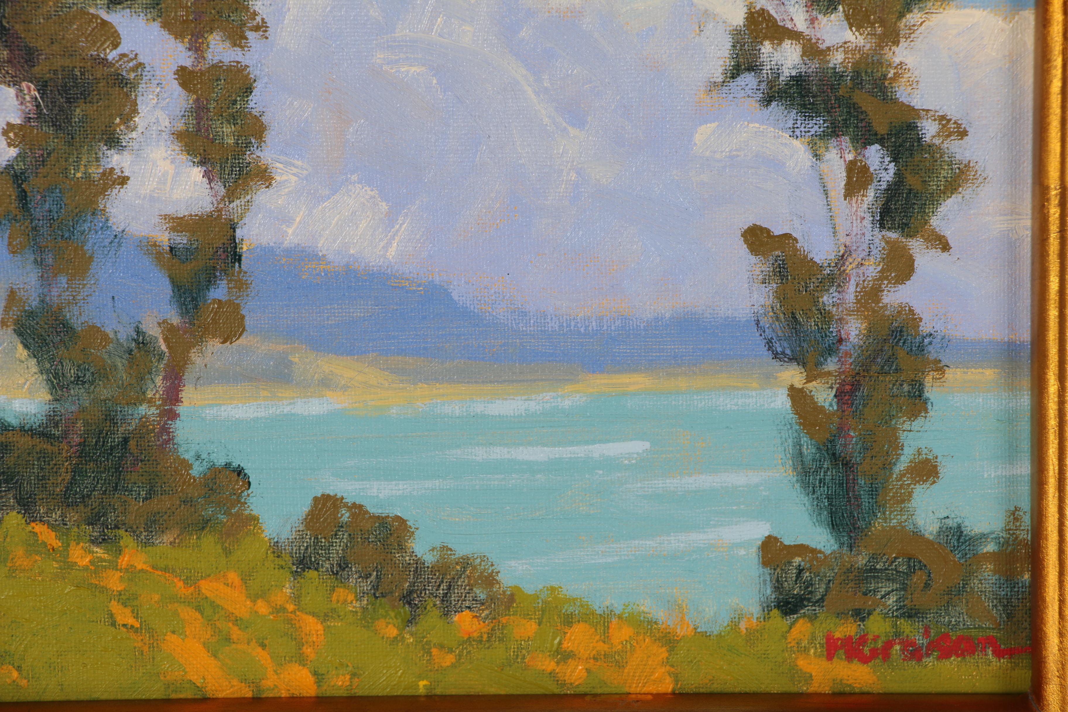 Marc A. Graison California Impressionist Oil Painting "Path by the Sea"