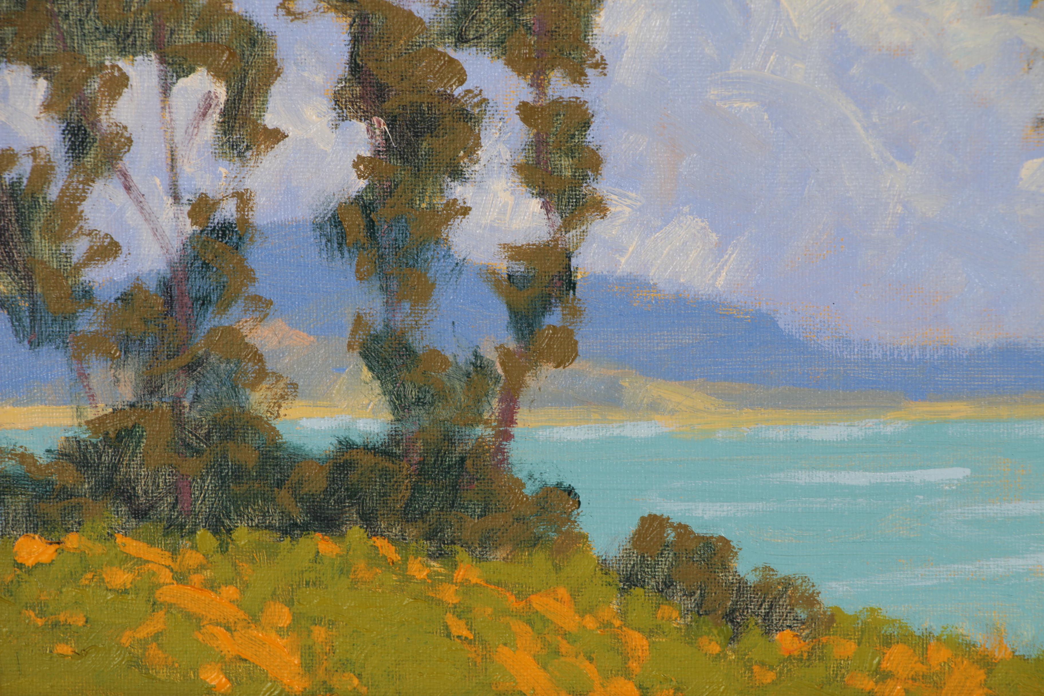 Marc A. Graison California Impressionist Oil Painting "Path by the Sea"