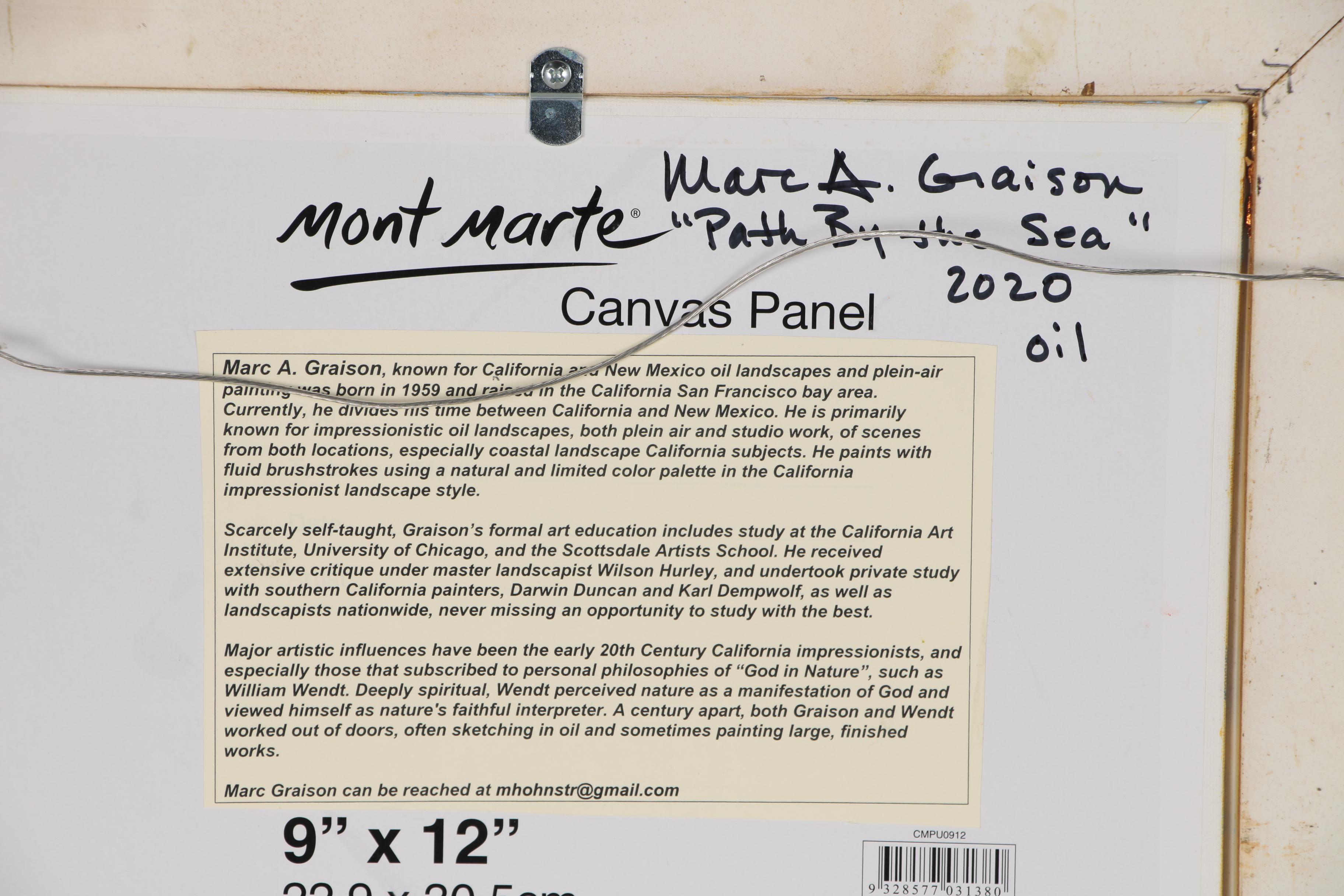 Marc A. Graison California Impressionist Oil Painting "Path by the Sea"