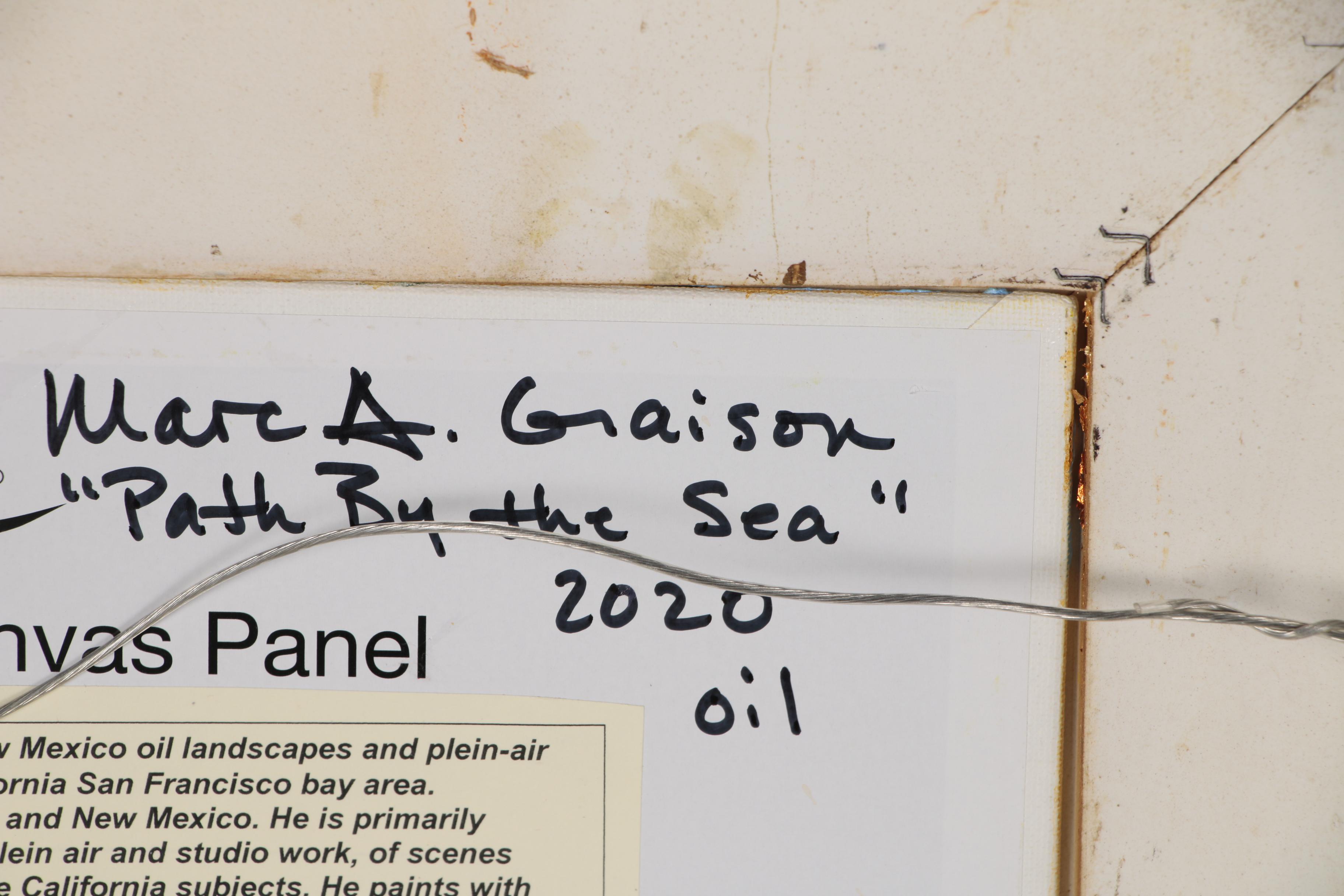 Marc A. Graison California Impressionist Oil Painting "Path by the Sea"