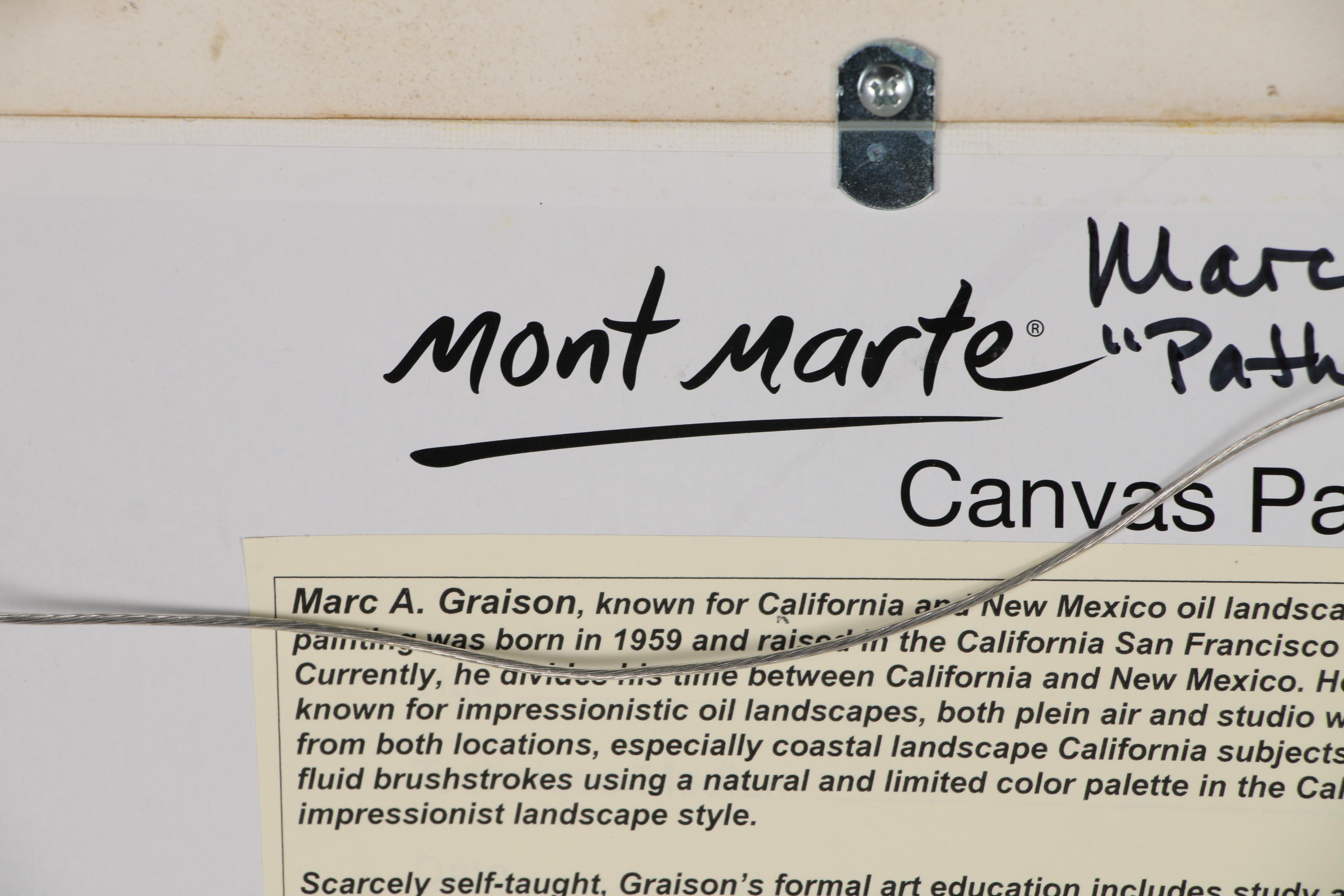 Marc A. Graison California Impressionist Oil Painting "Path by the Sea"