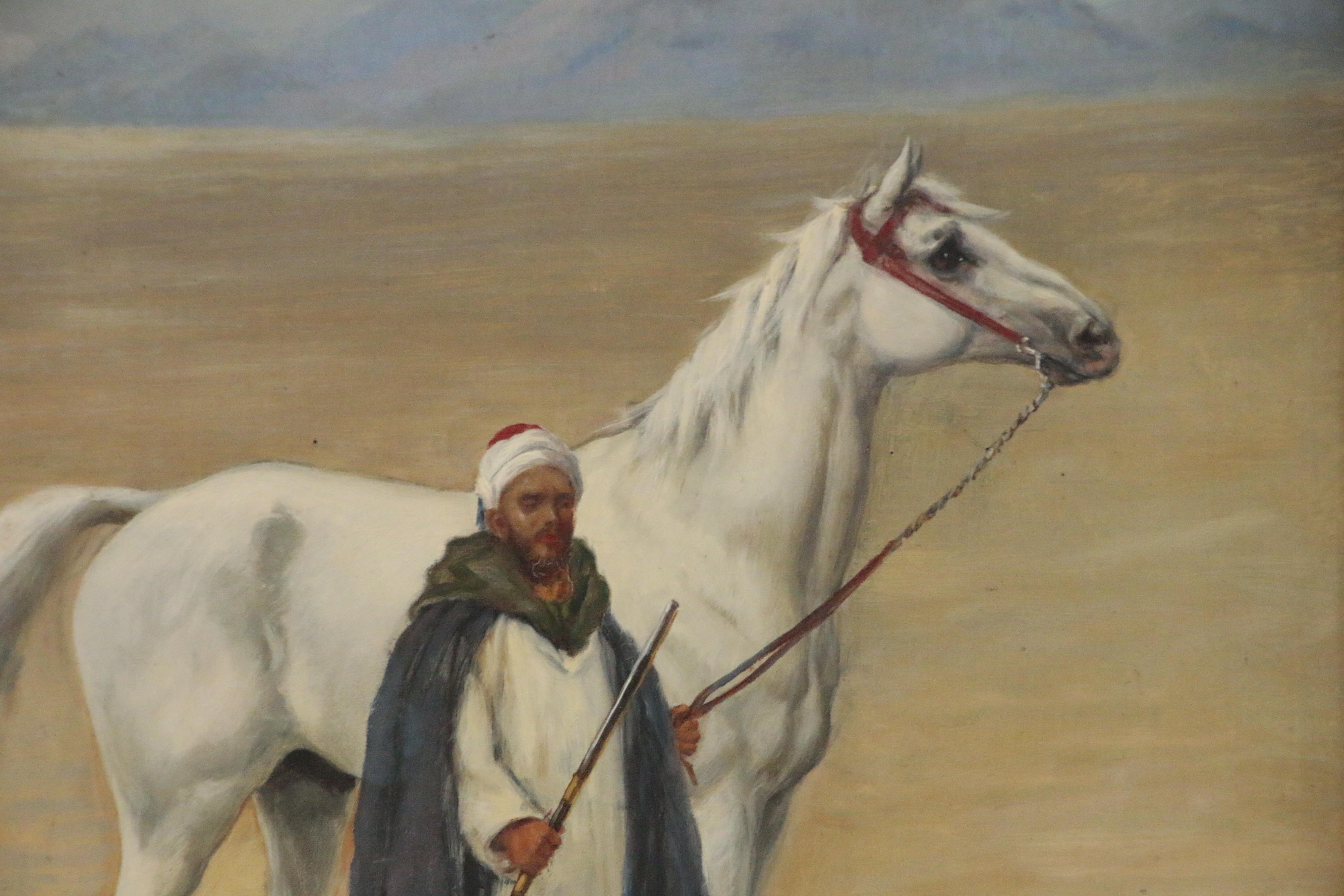 Oil Painting of Middle Eastern Horseman