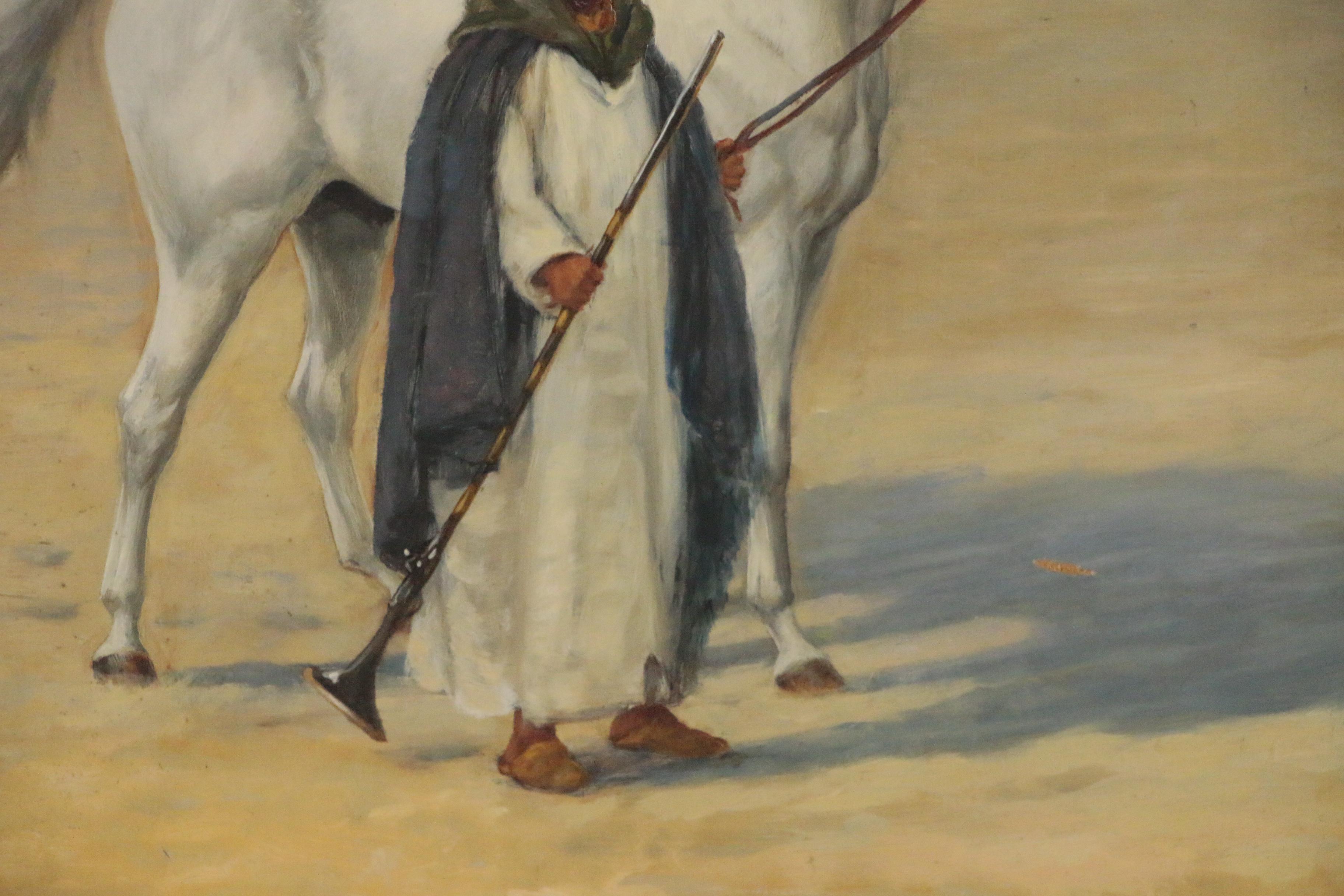 Oil Painting of Middle Eastern Horseman