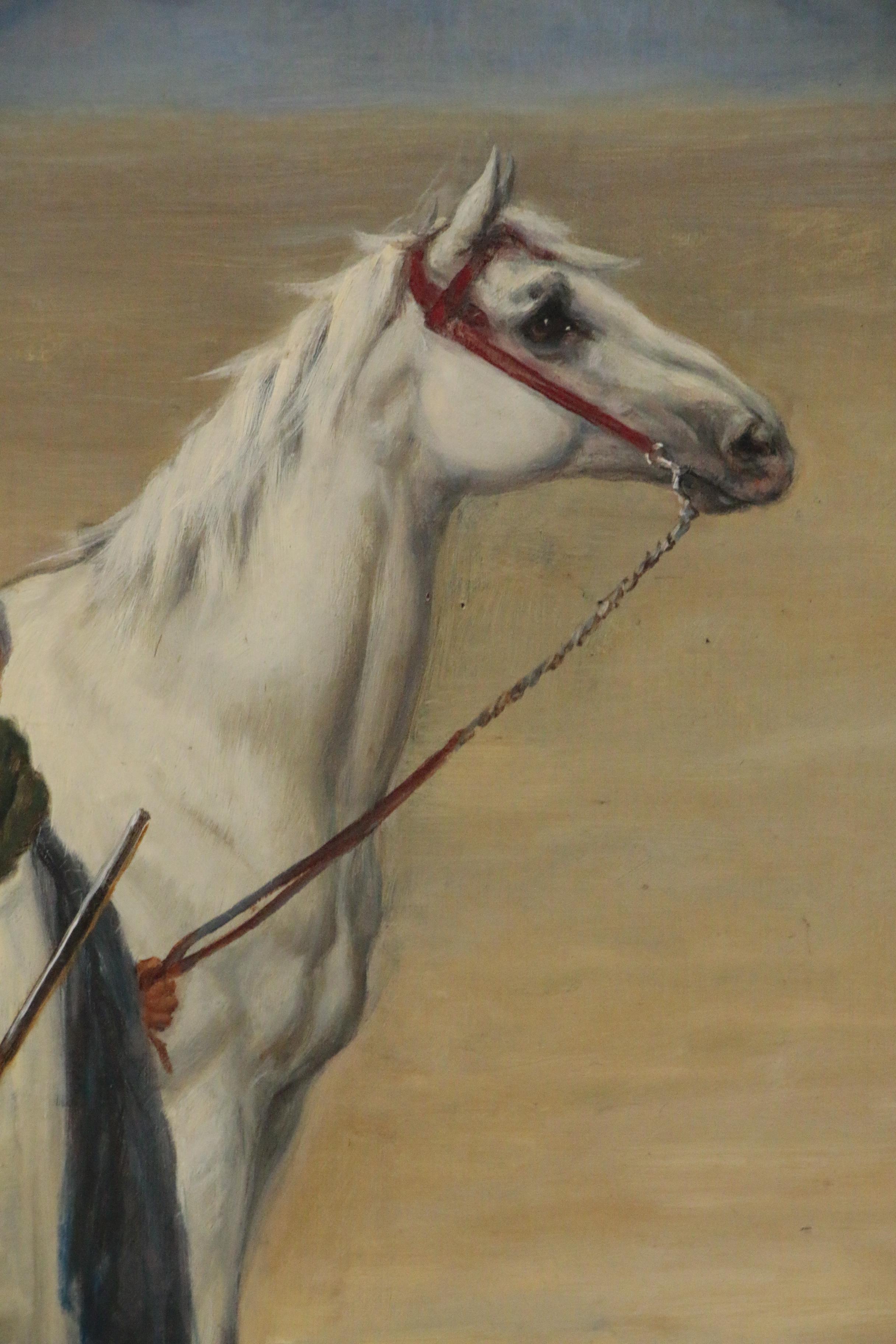 Oil Painting of Middle Eastern Horseman