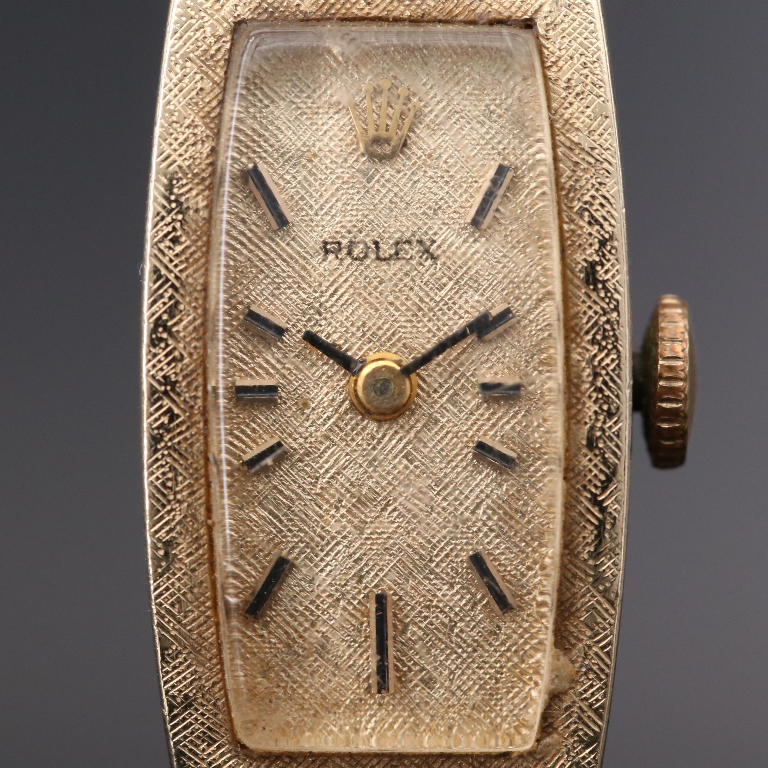 Vintage Rolex 14K Yellow Gold Cocktail Watch