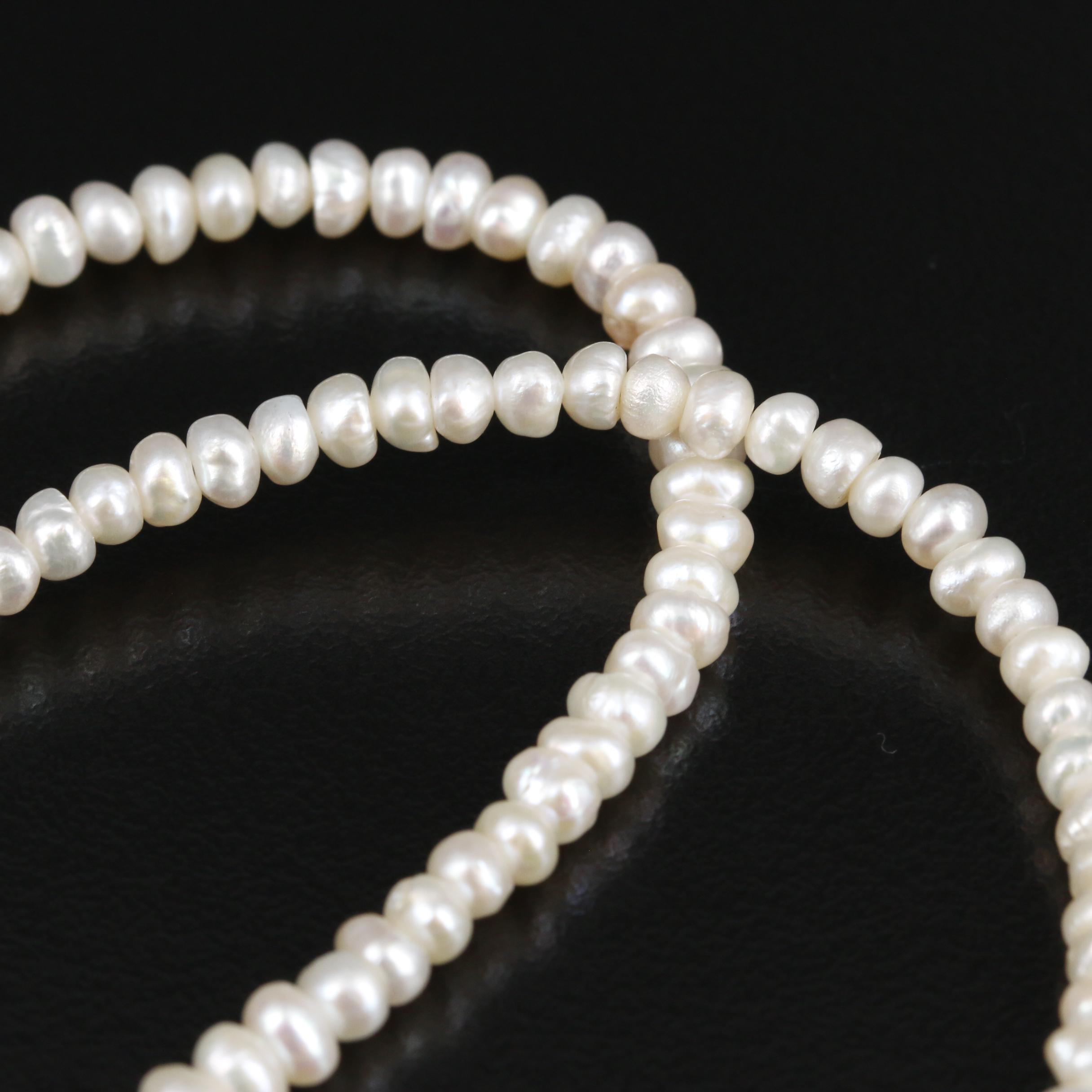 Sterling Silver Pearl and Celtic Cross Pendant Necklace