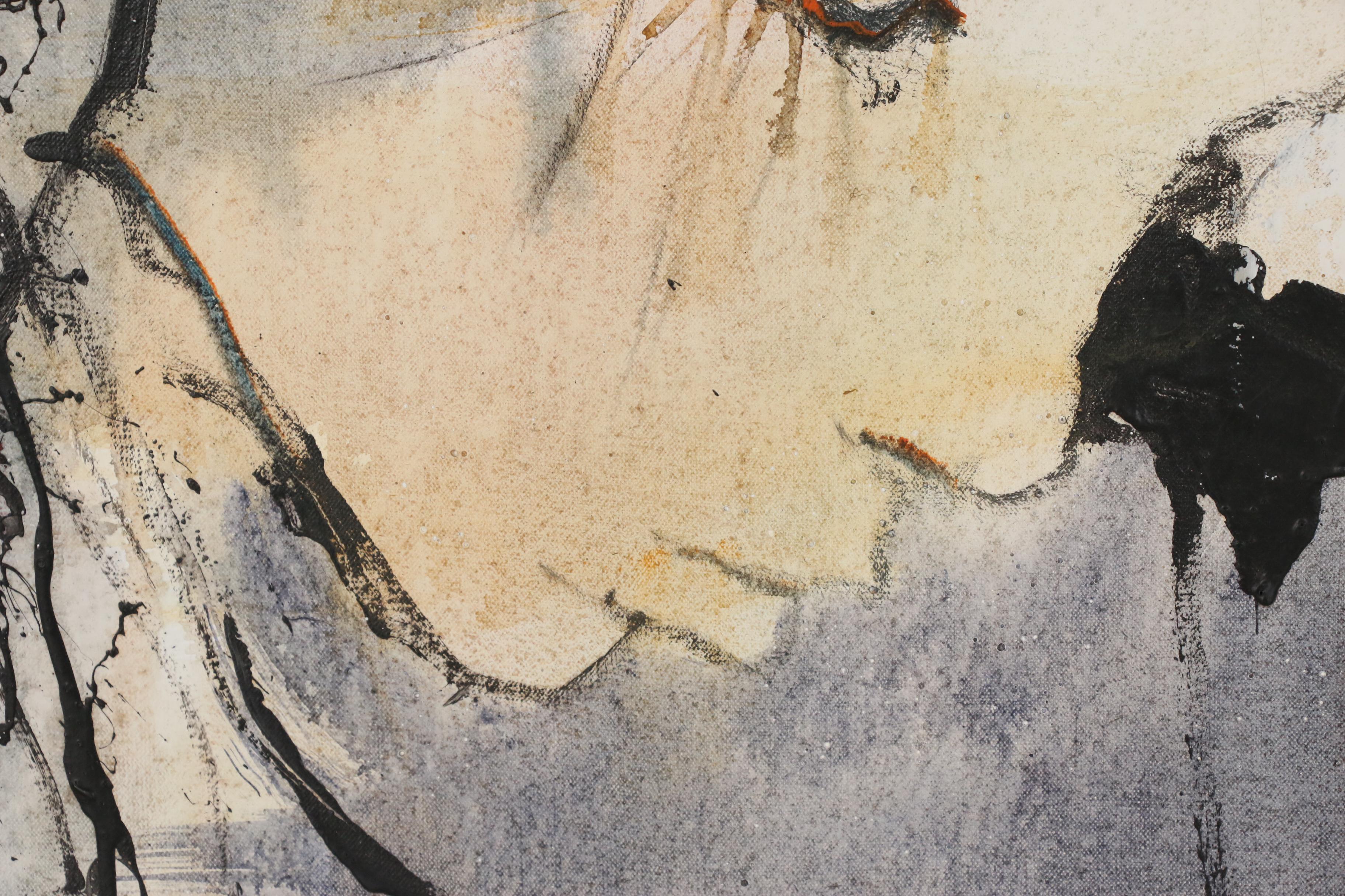 Gino Hollander Oil Painting of Female Figure, 1976