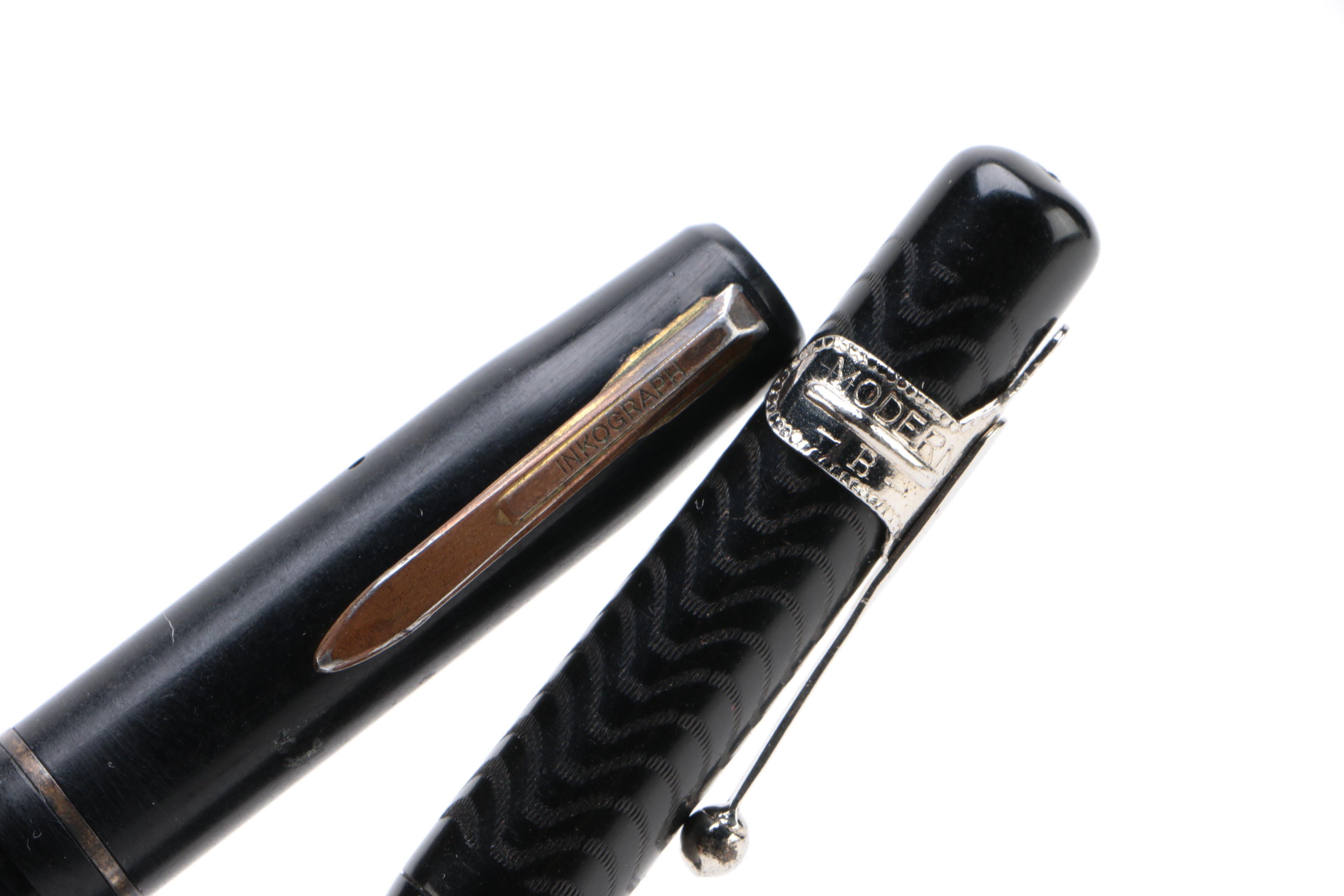 Parker Lady Duofold Lucky Curve Fountain Pen with other Pens