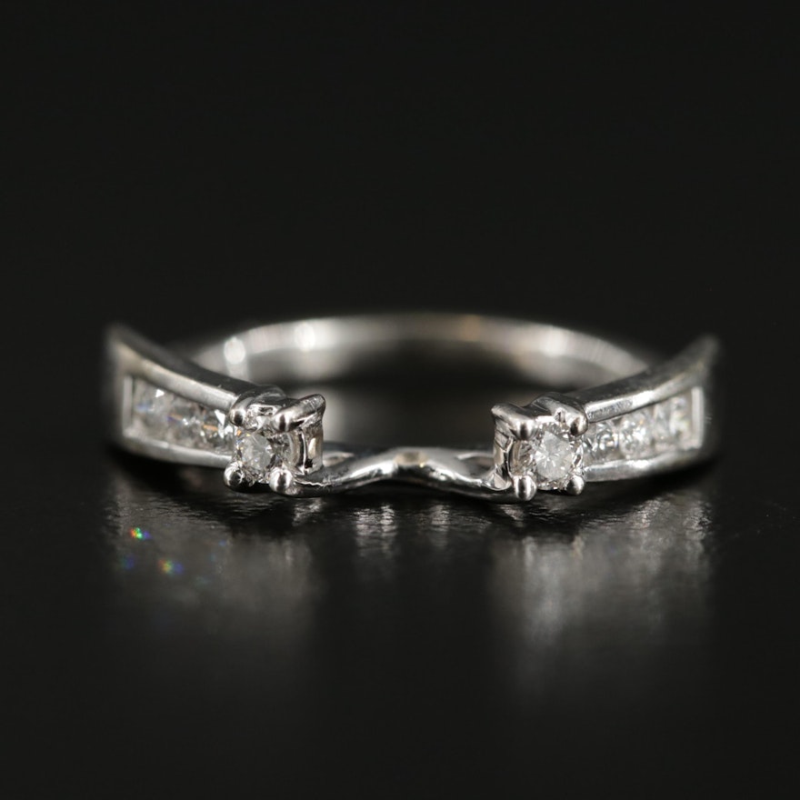 14K White Gold Diamond Enhancer Ring