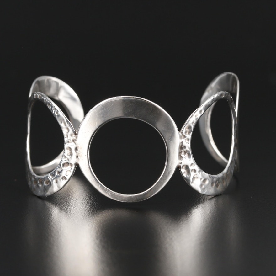 Sterling Silver Open Circle Cuff