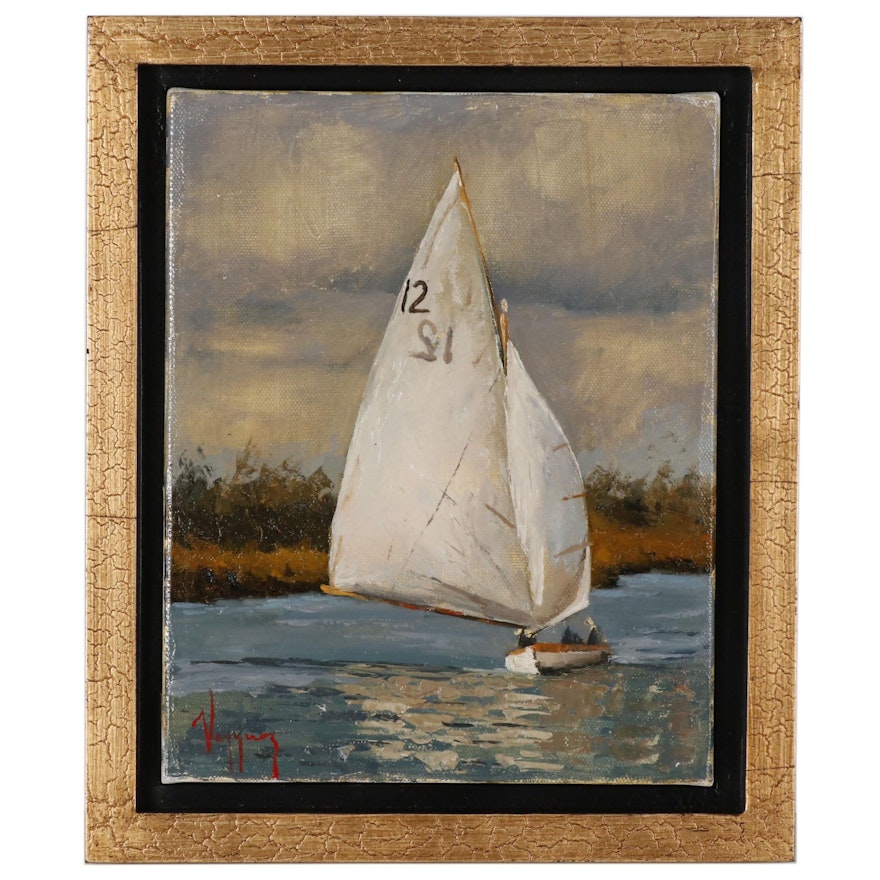 Marco Antonio Vazquez Oil Painting of Sailboat