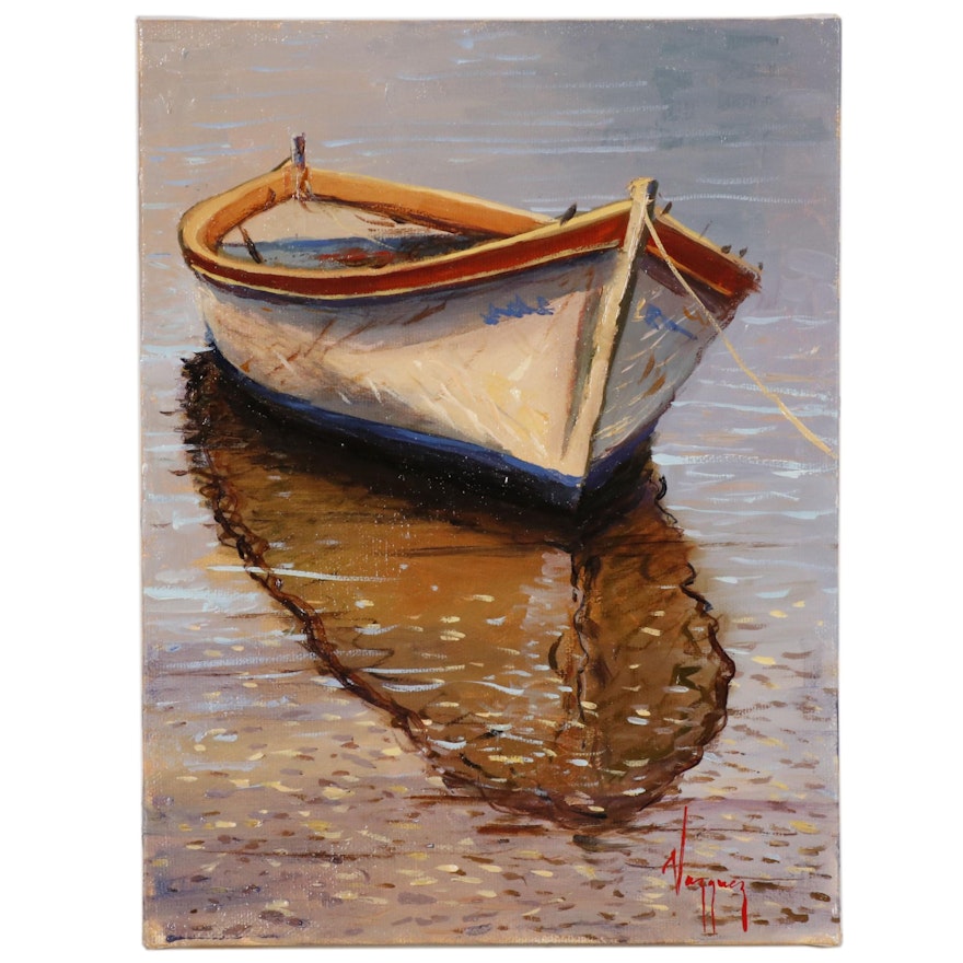 Marco Antonio Vazquez Oil Painting of Boat