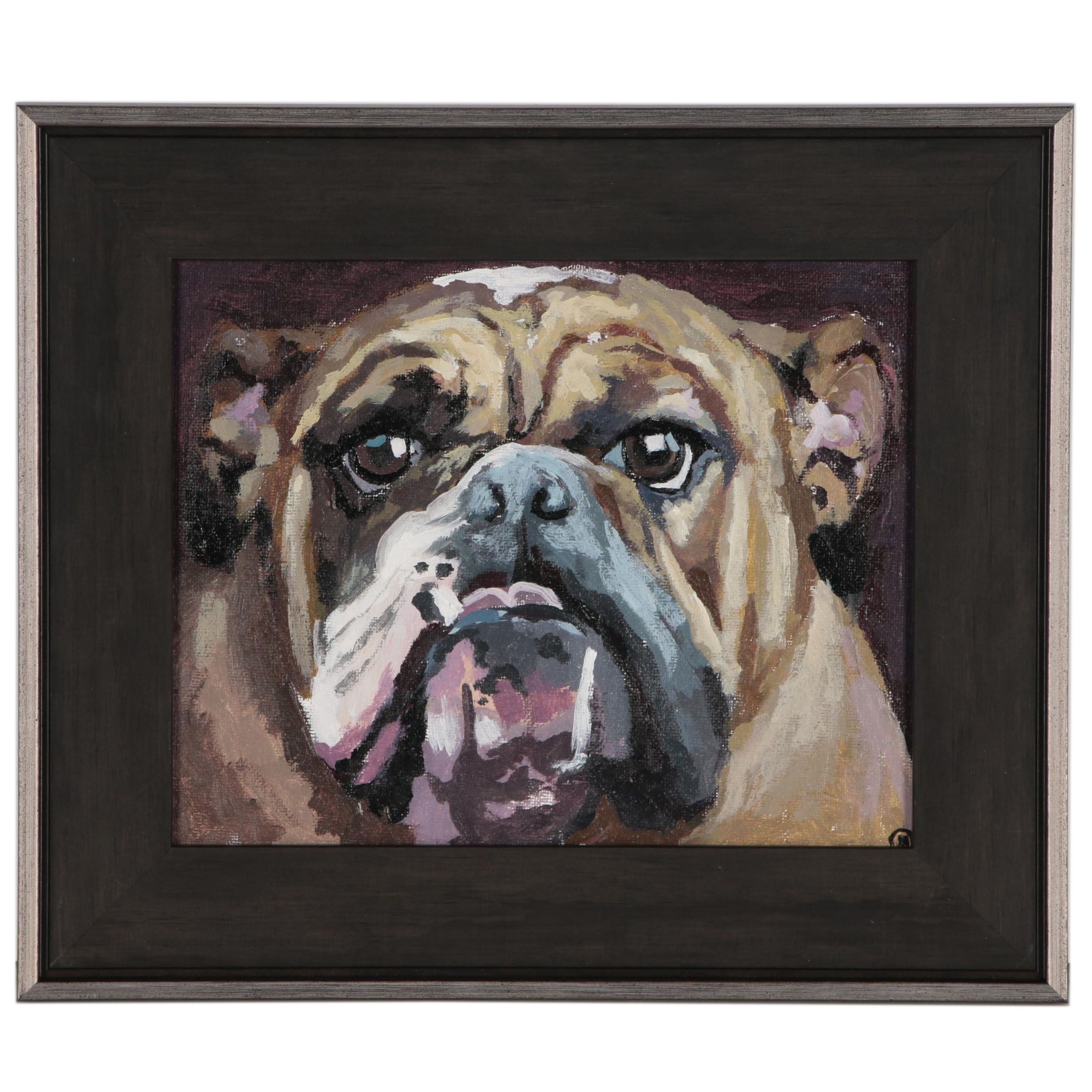 Martin Azari Oil Painting "English Bulldog"