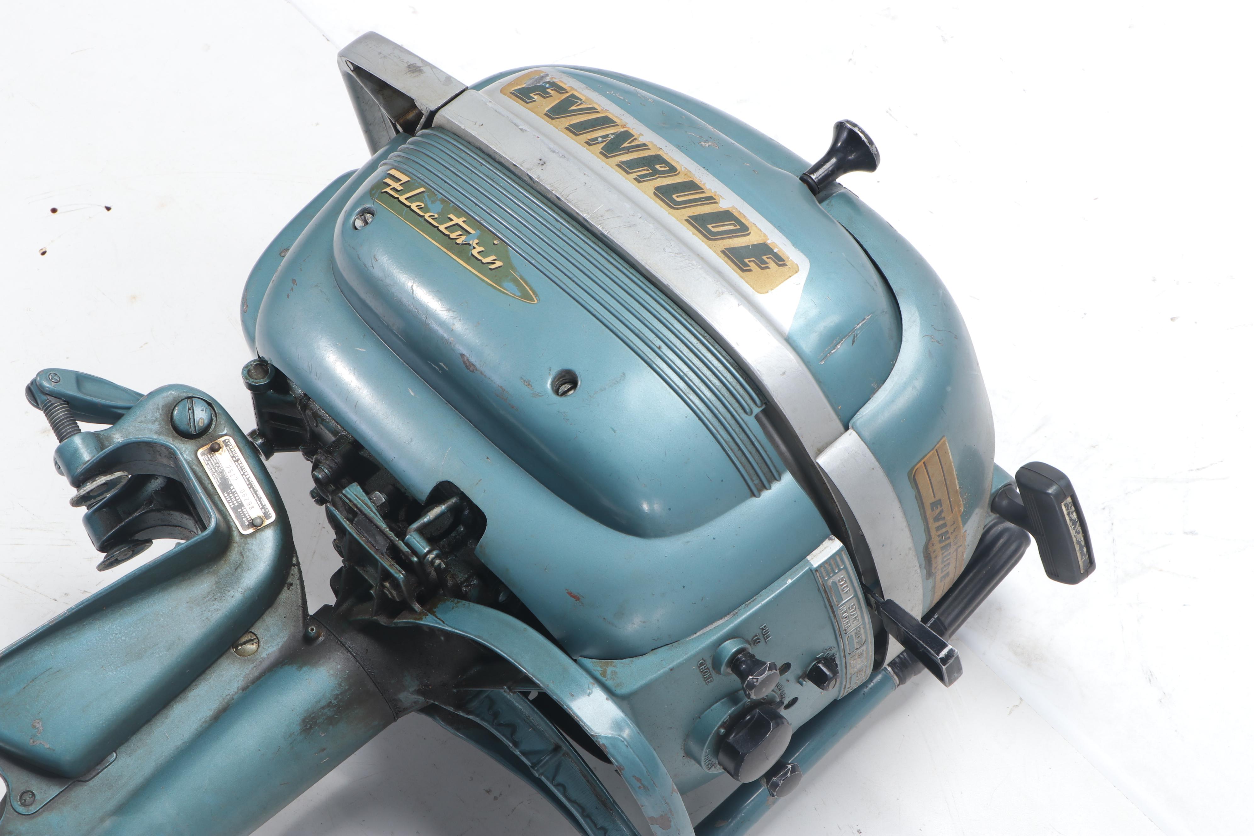 Evinrude Fleetwin 7.5 Horsepower Outboard Motor, 1953