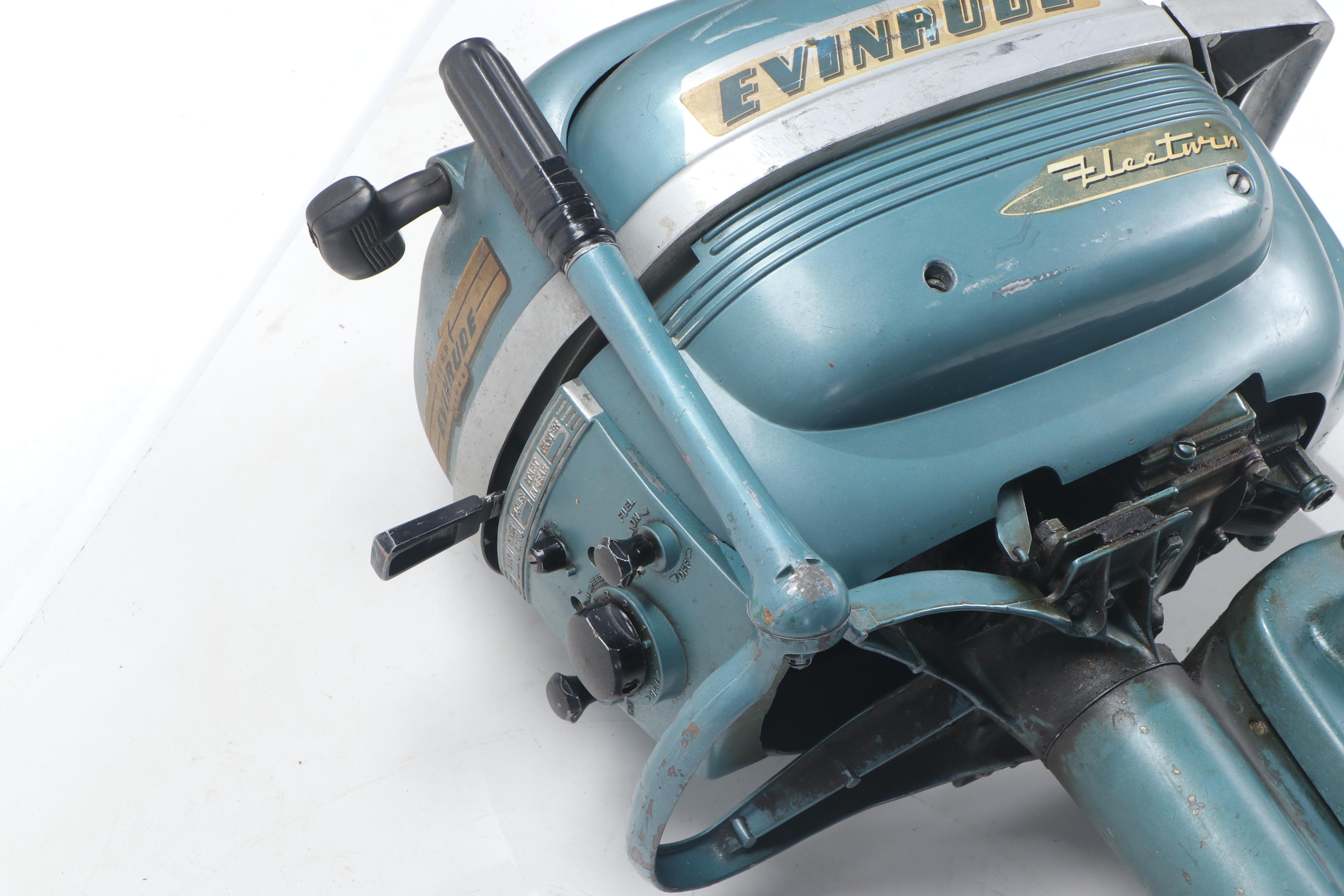 Evinrude Fleetwin 7.5 Horsepower Outboard Motor, 1953