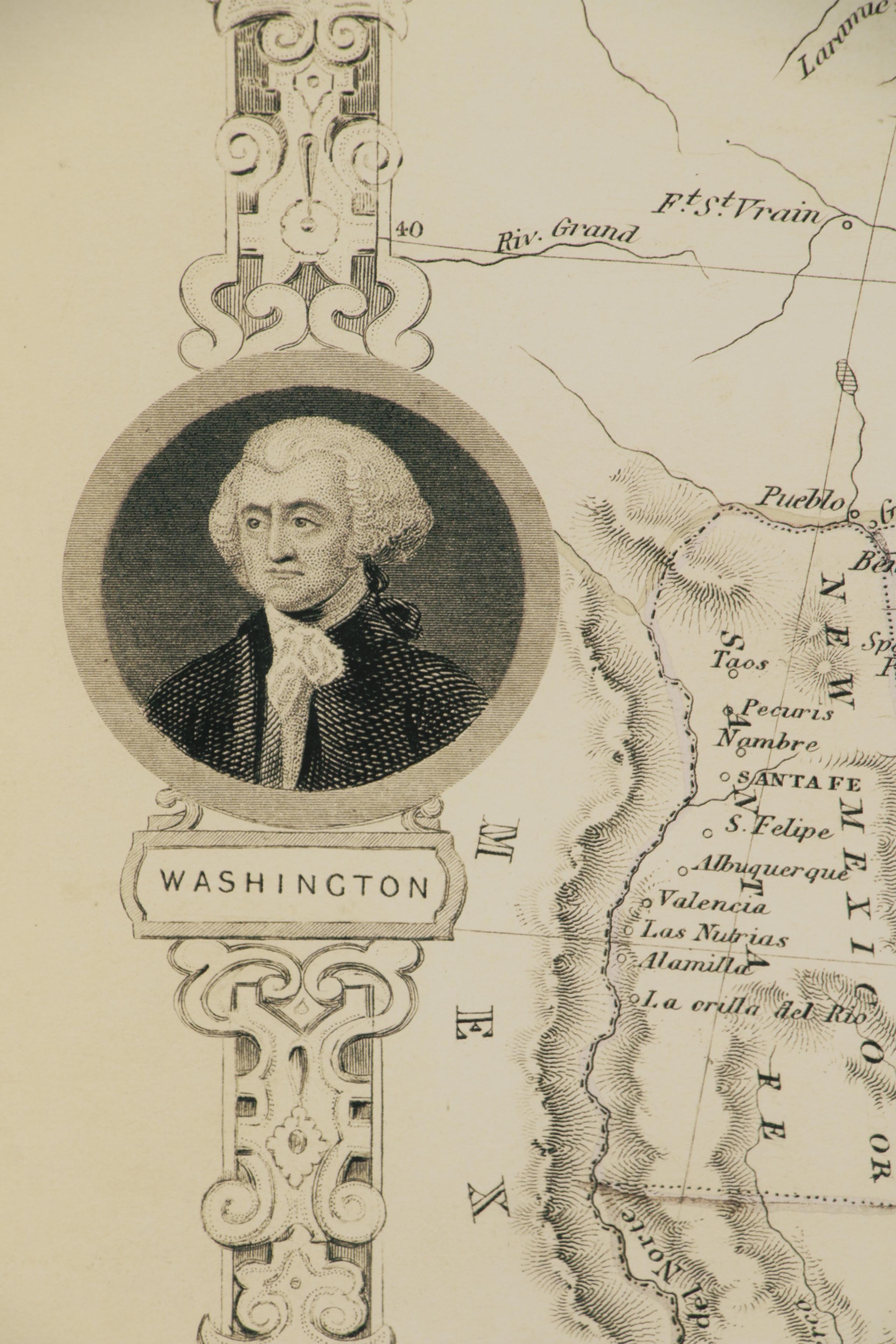 Giclée Map after John Tallis "1850 United States"