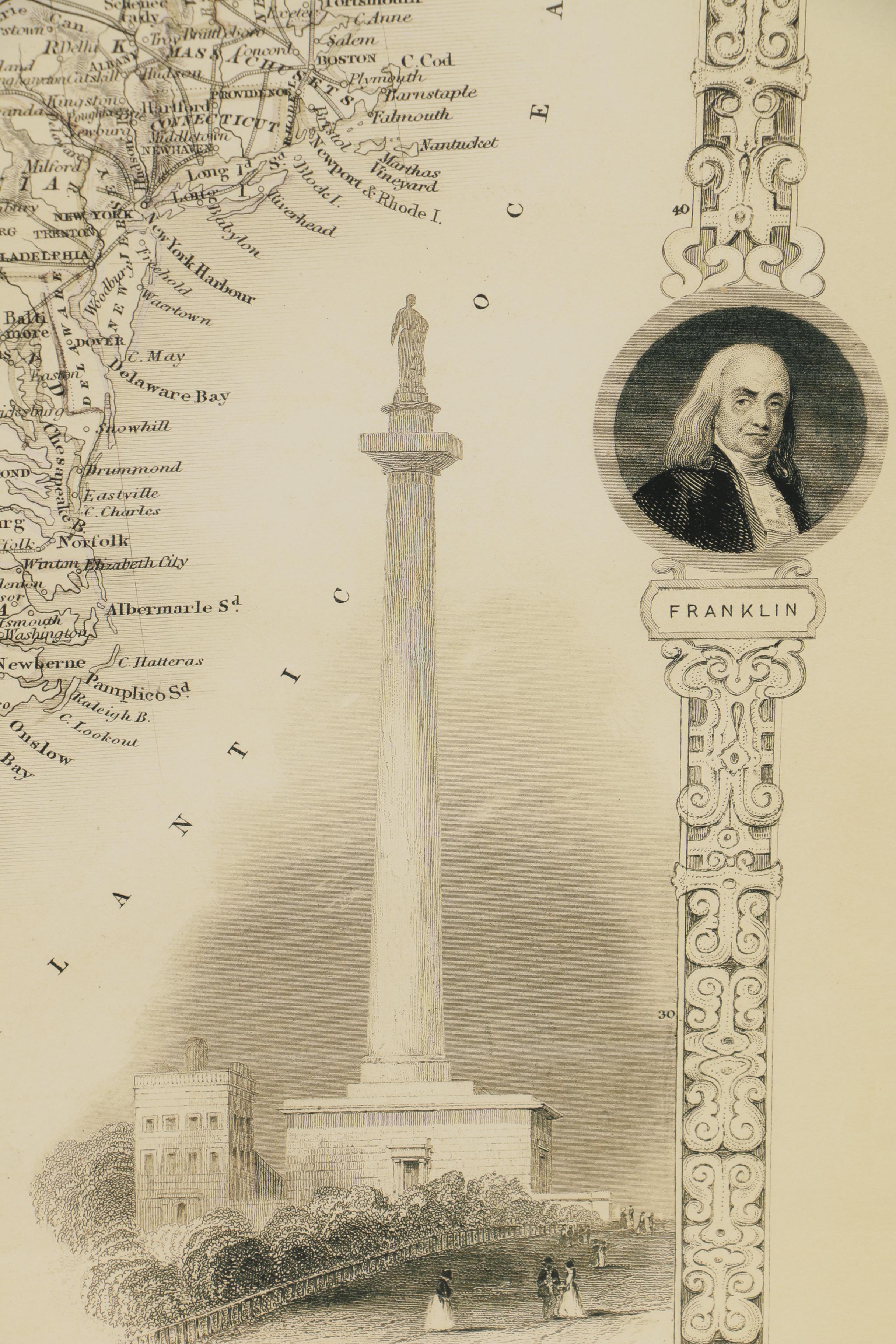 Giclée Map after John Tallis "1850 United States"