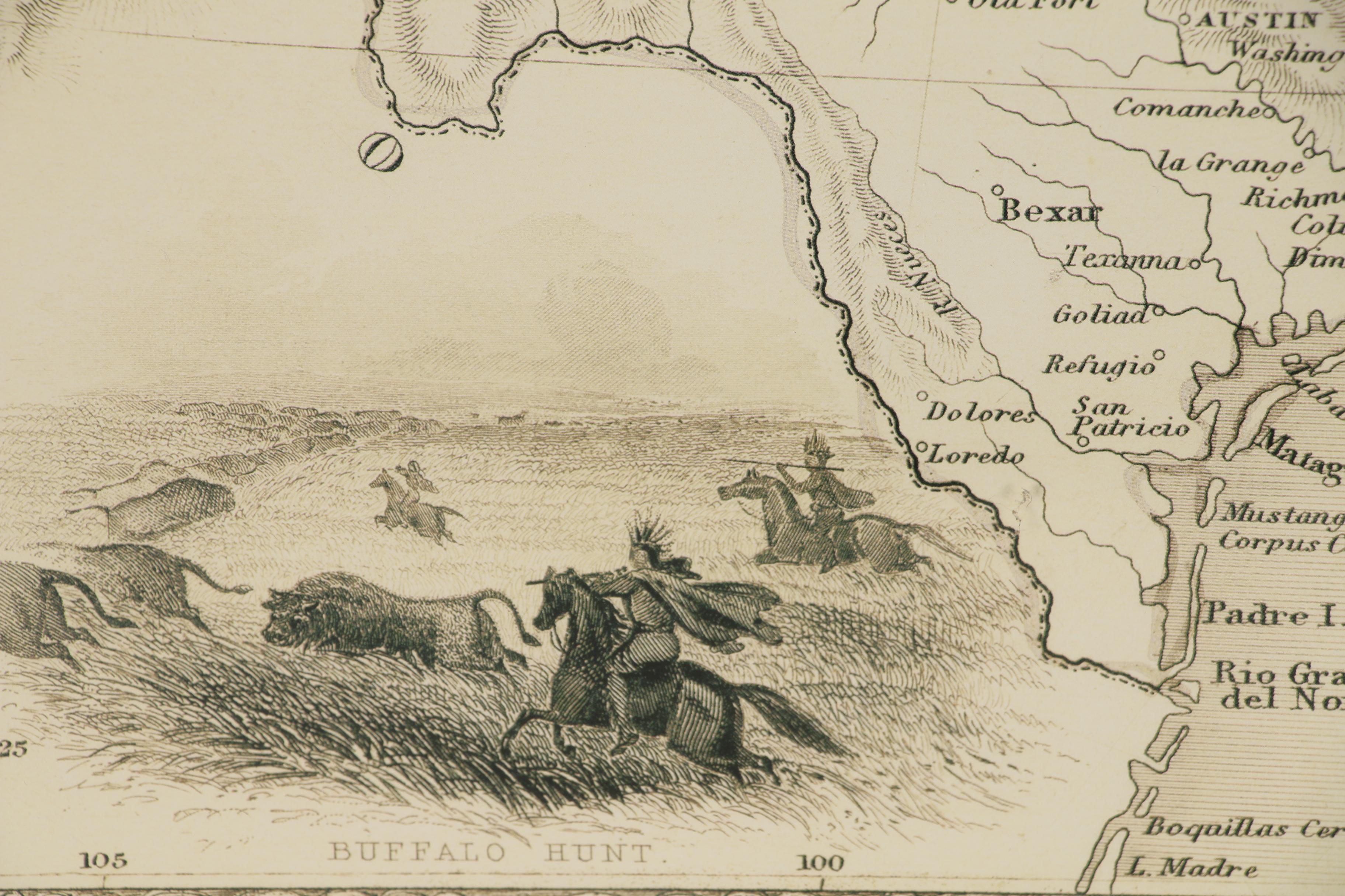 Giclée Map after John Tallis "1850 United States"