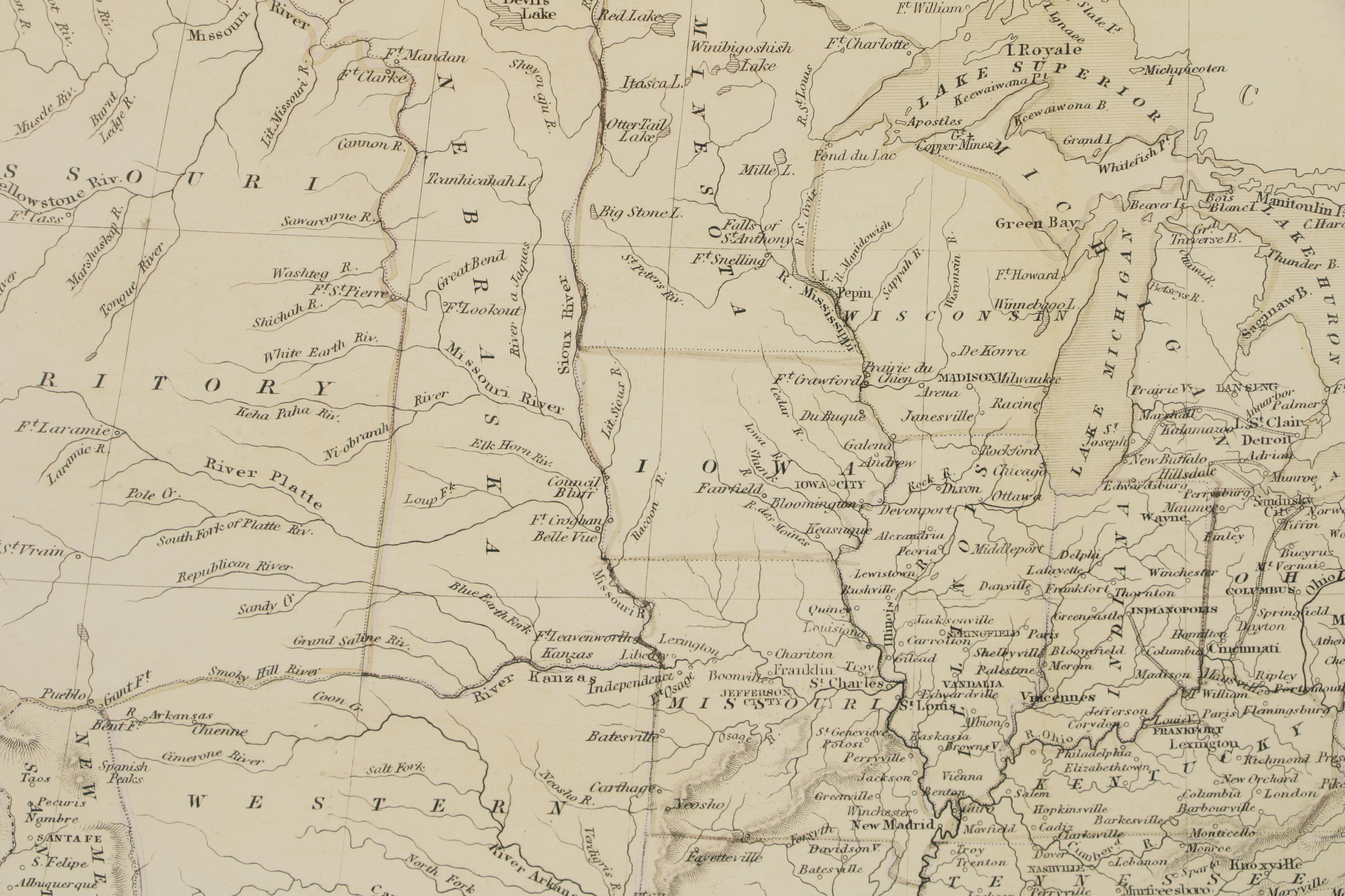 Giclée Map after John Tallis "1850 United States"