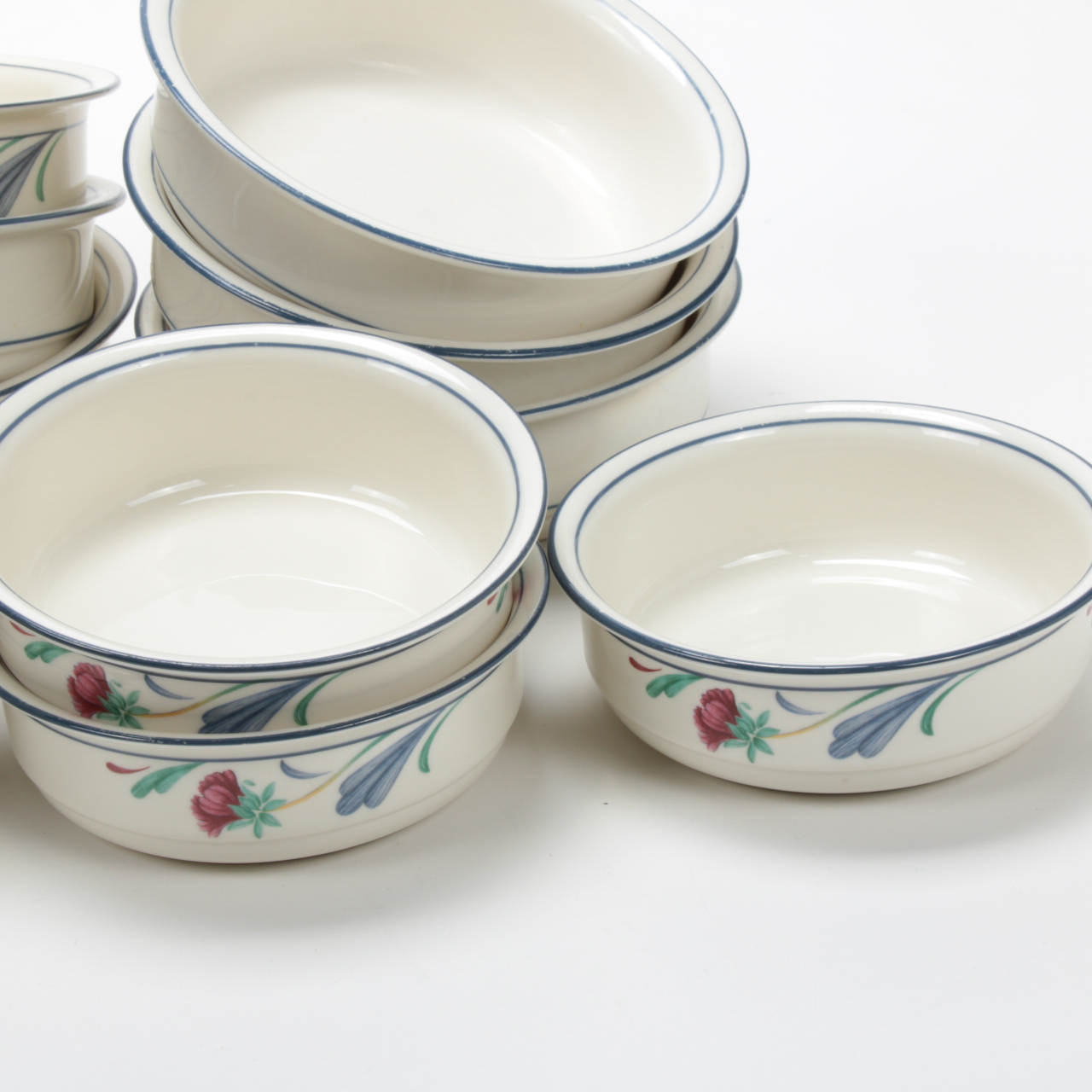 Lenox "Poppies on Blue" and "Blue Pinstripes" Dinnerware