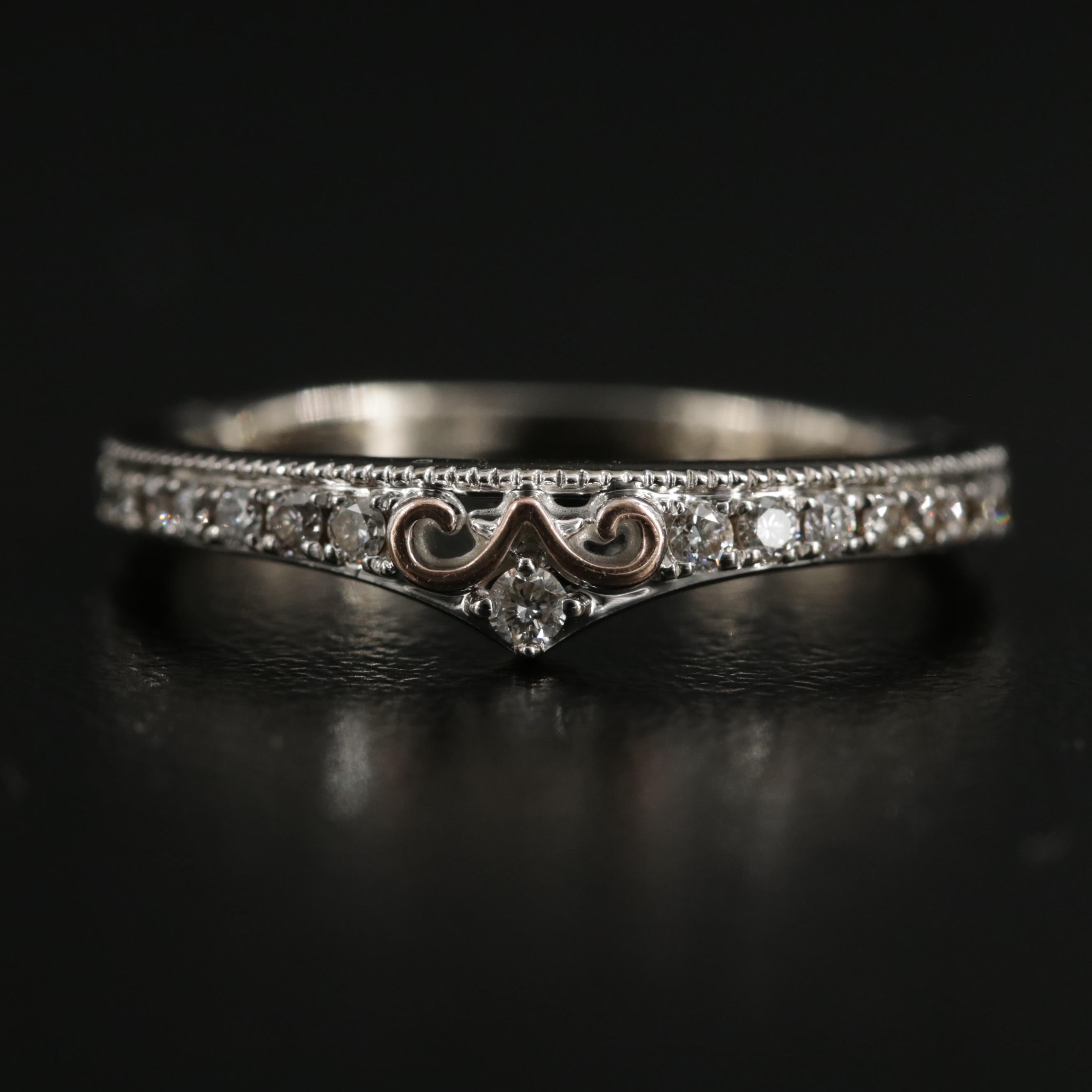 Enchanted Disney 14K Gold 1.24 CTW Diamond Tiara Bridal Ring Set