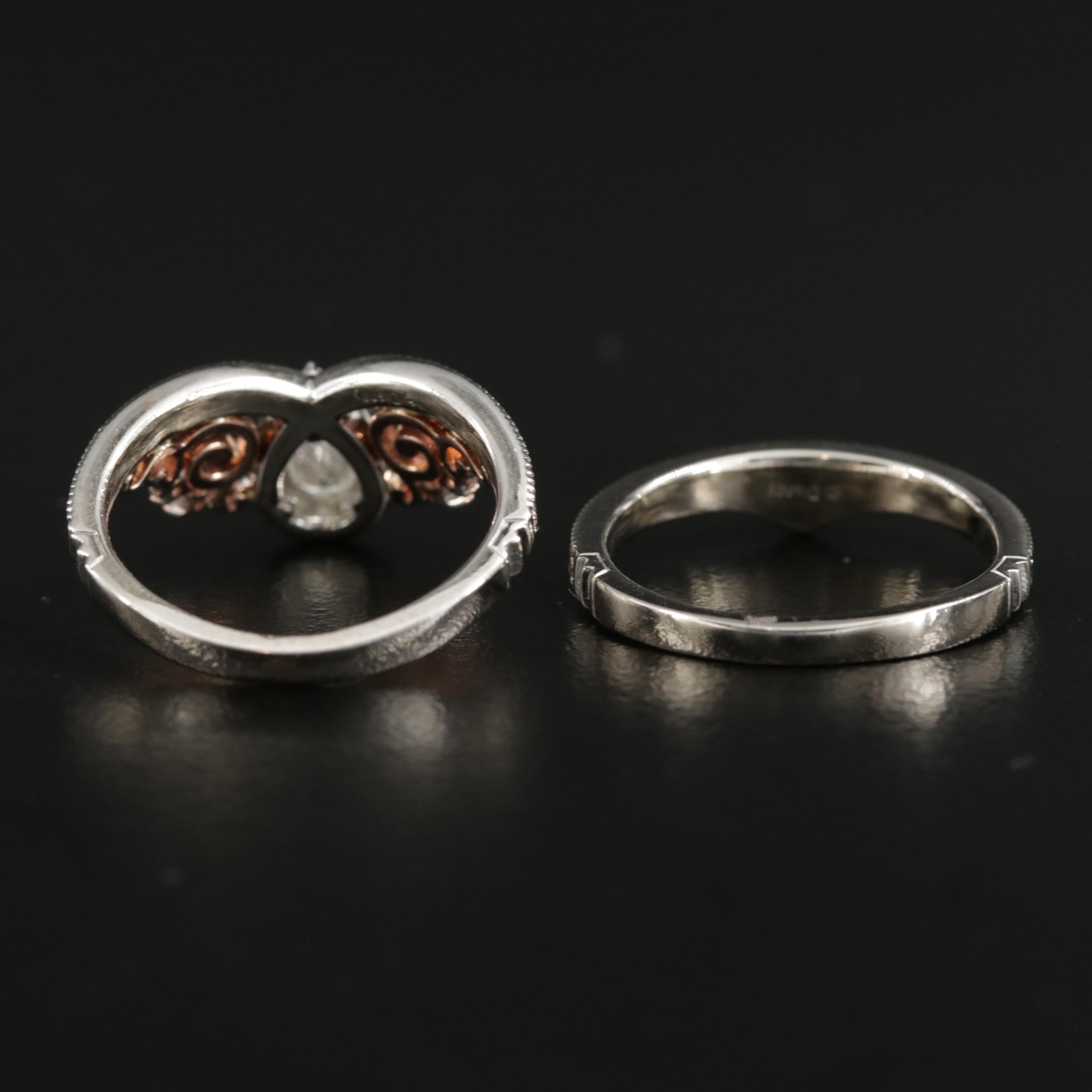 Enchanted Disney 14K Gold 1.24 CTW Diamond Tiara Bridal Ring Set