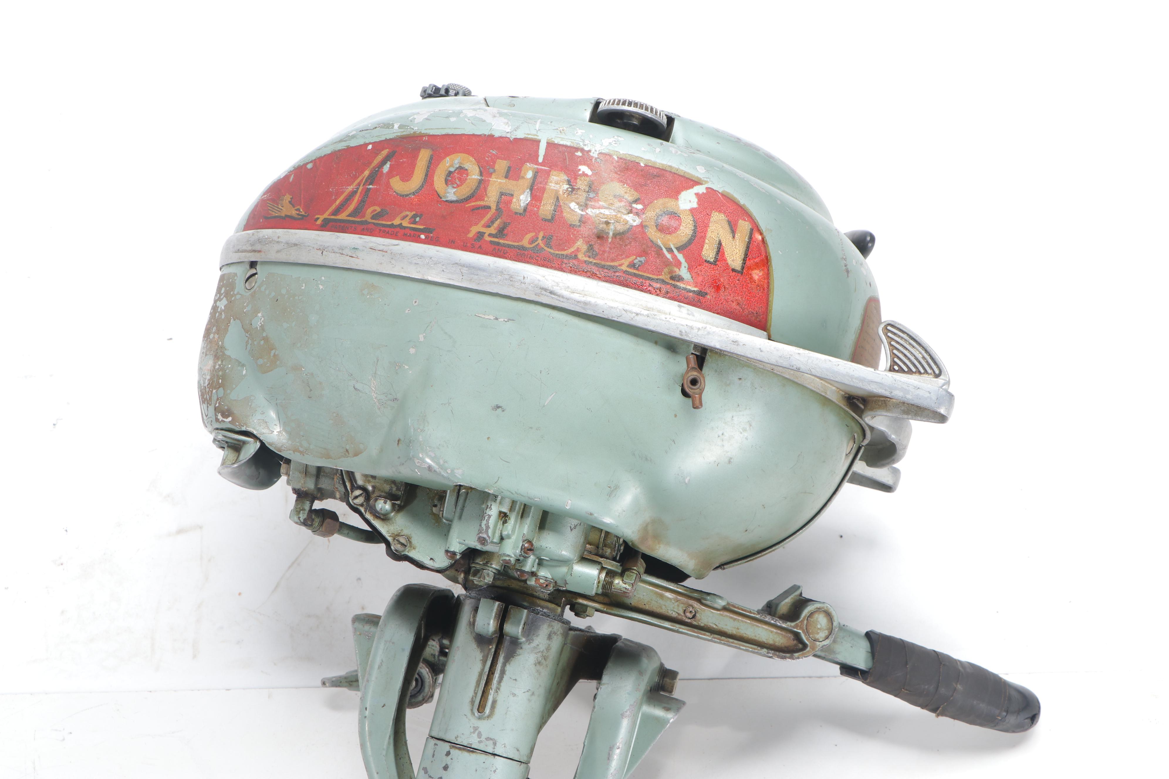 Johnson Sea Horse Outboard Boat Motor, Mid-20th Century