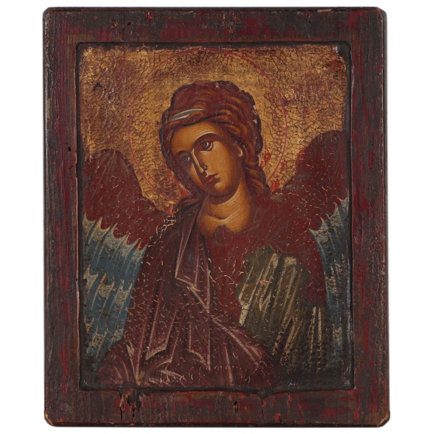Byzantine Style Icon Painting of Archangel Michael