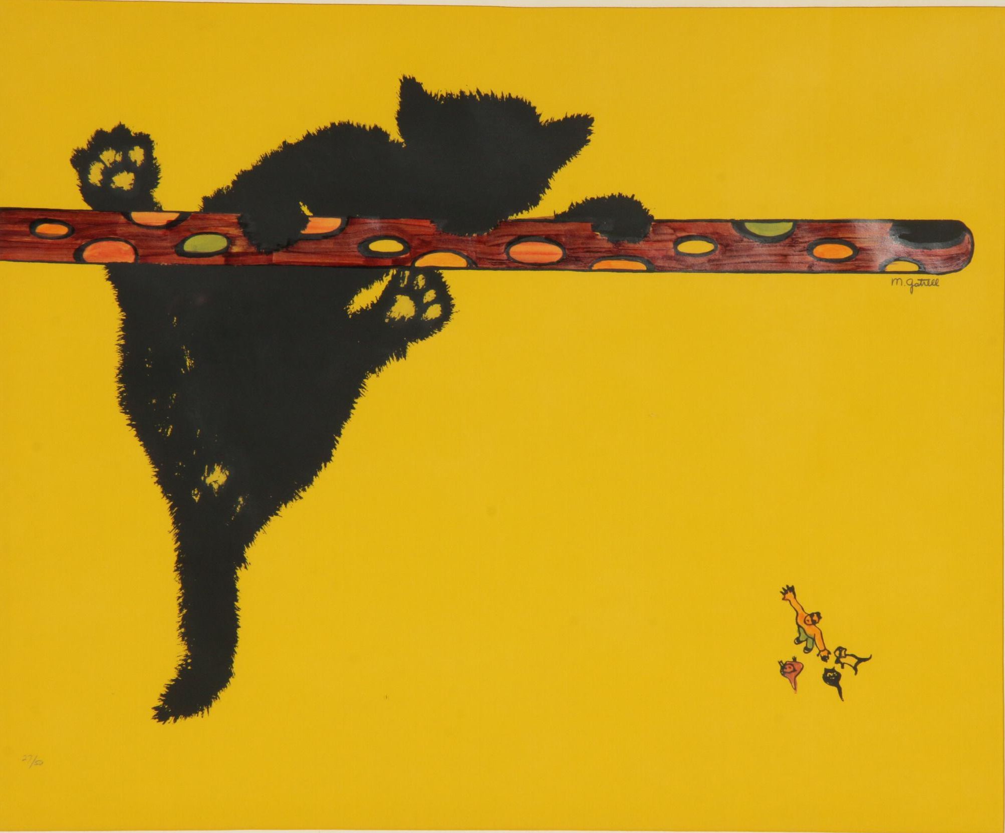 Marion Thompson Gatrell Hand-Colored Serigraph, Mid to Late 20th Century