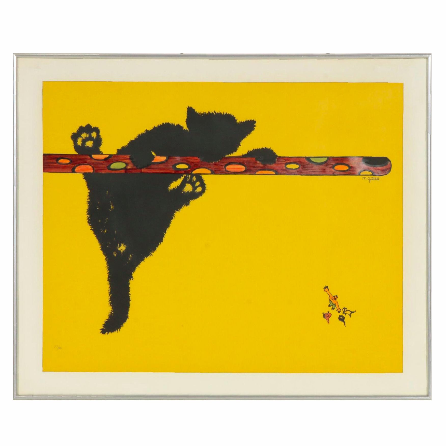 Marion Thompson Gatrell Hand-Colored Serigraph, Mid to Late 20th Century