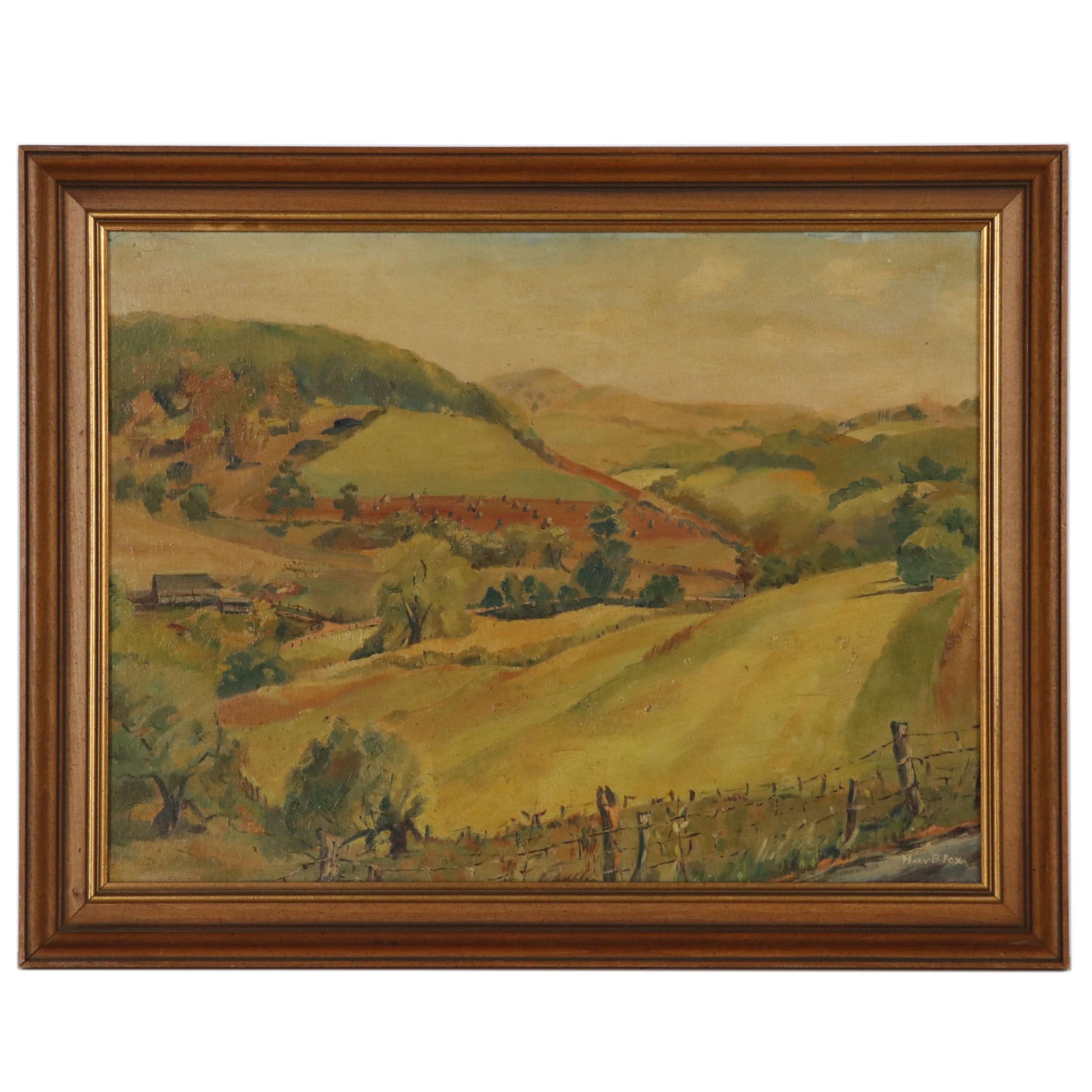 Mary B. Fox Oil Painting of Countryside