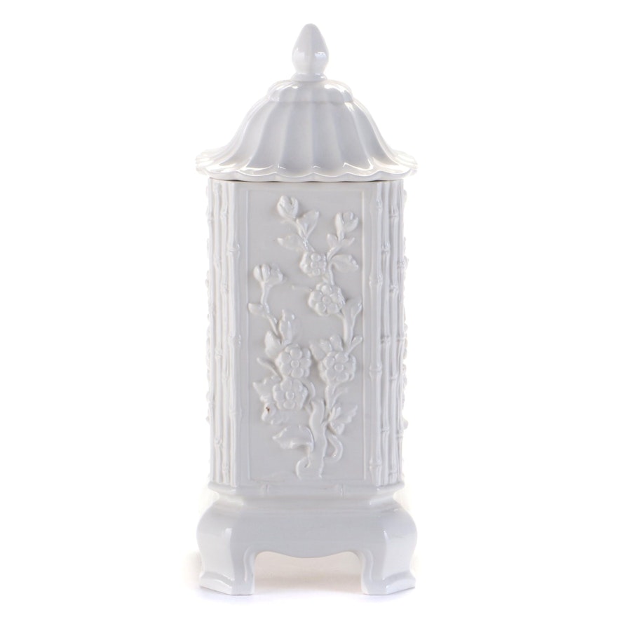 Chinoiserie Blanc de Chine Covered Jar