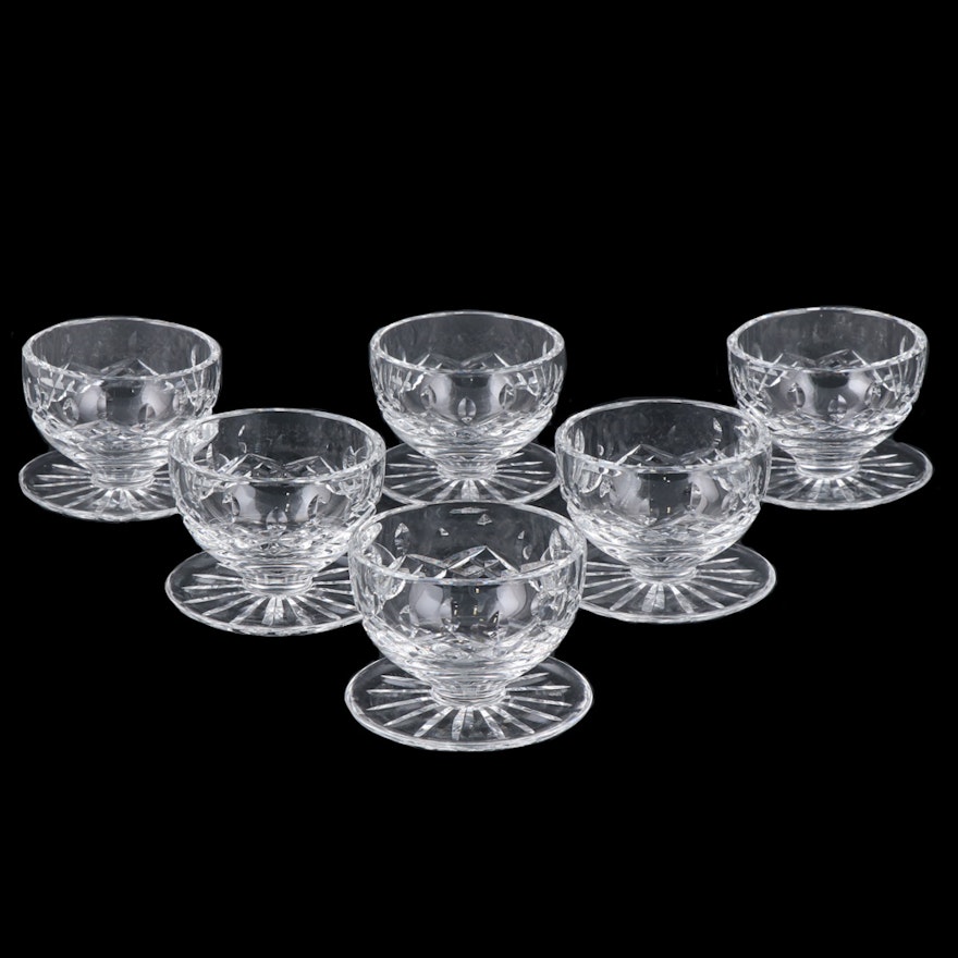 Waterford Crystal "Lismore" Footed Dessert Bowls, Mid to Late 20th Century