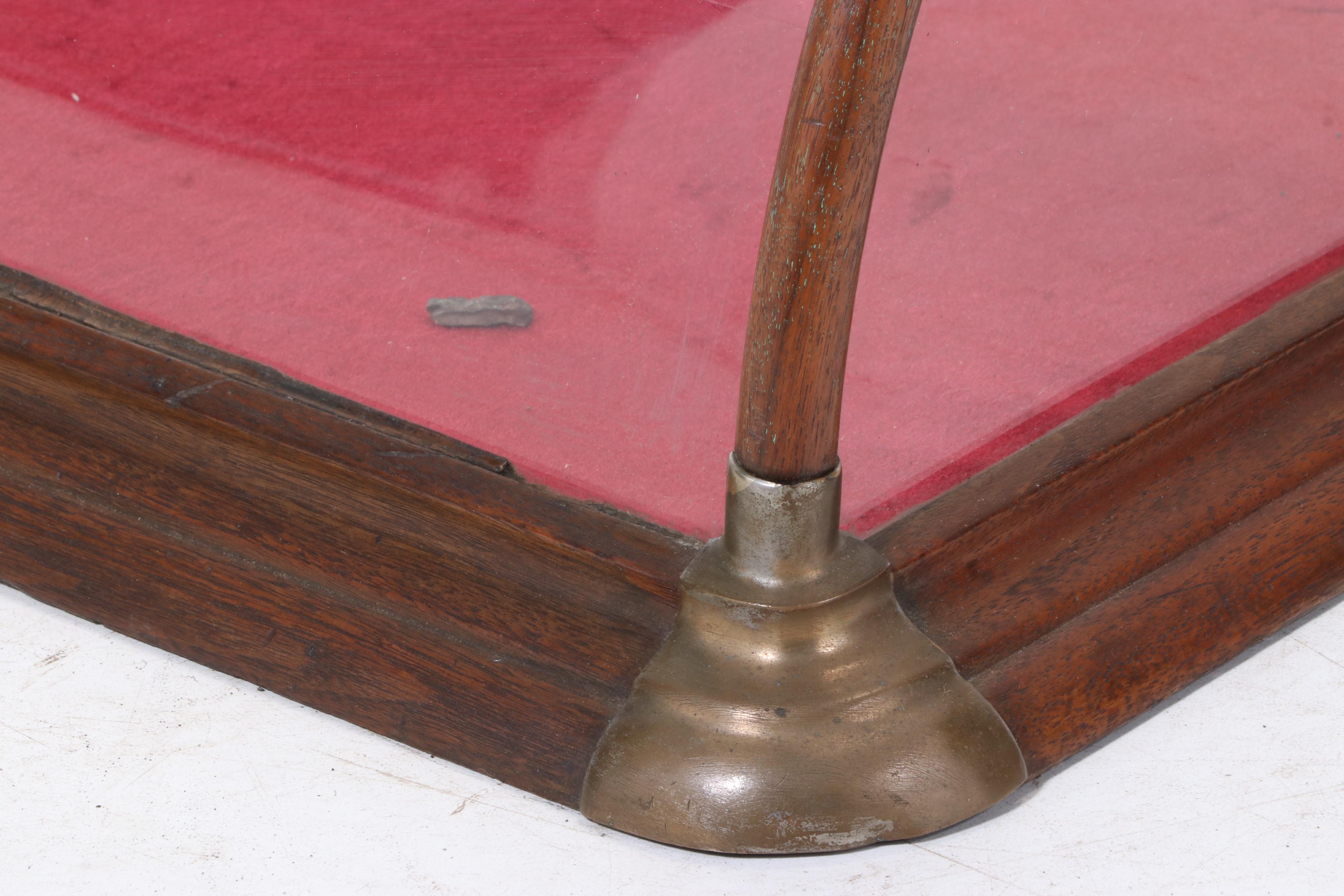 Late Victorian Walnut and Curved Glass Country Store Countertop Display Case