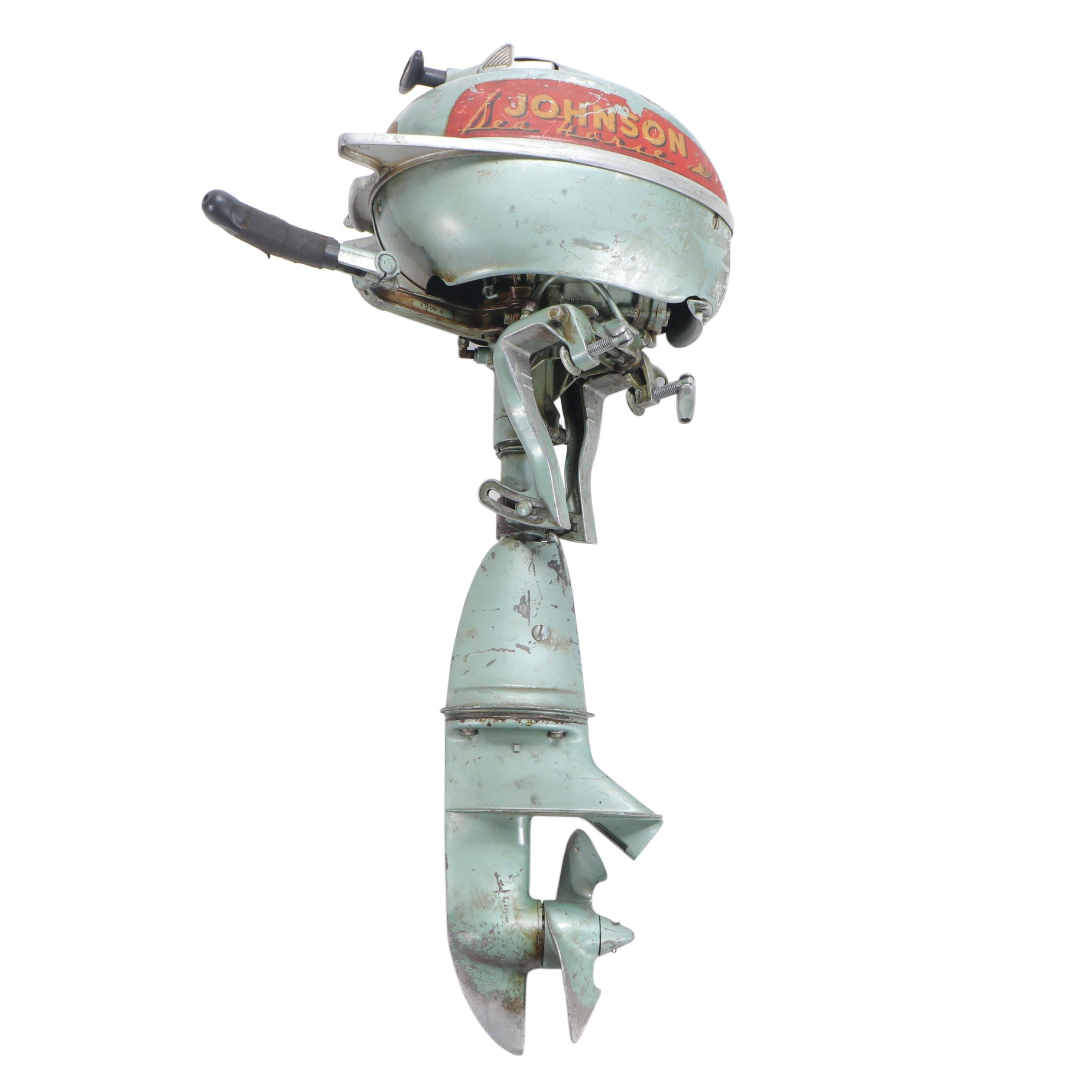 Johnson Sea Horse Outboard Boat Motor, Mid-20th Century
