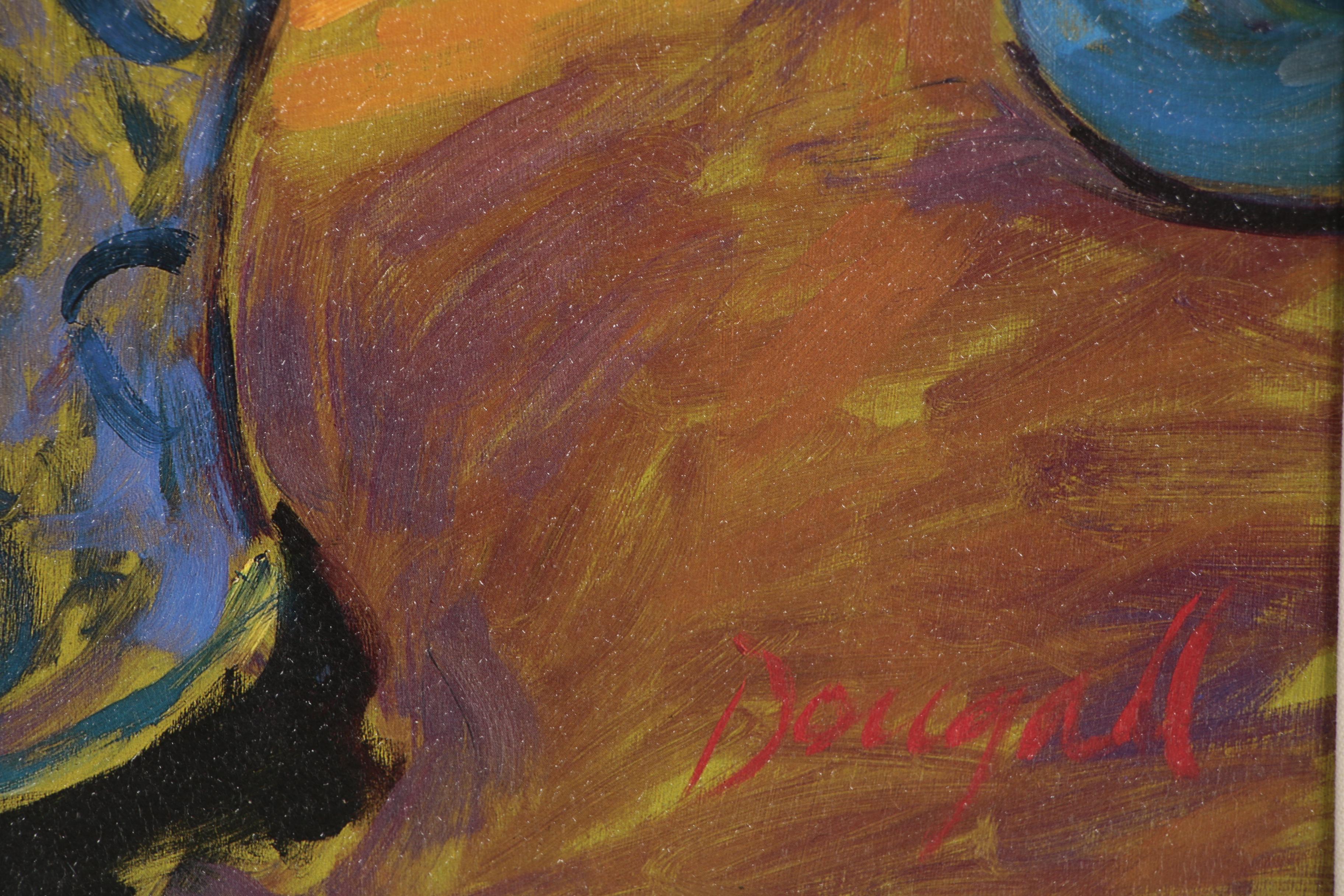 Jae Dougall Oil Painting of Sunflowers